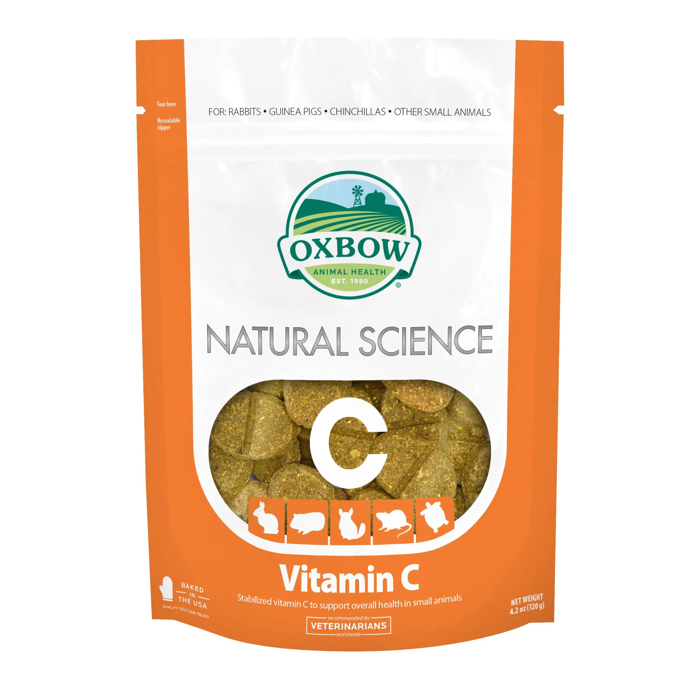 Oxbow Natural Science Vitamin C Support Supplement, 120g - immagine 1
