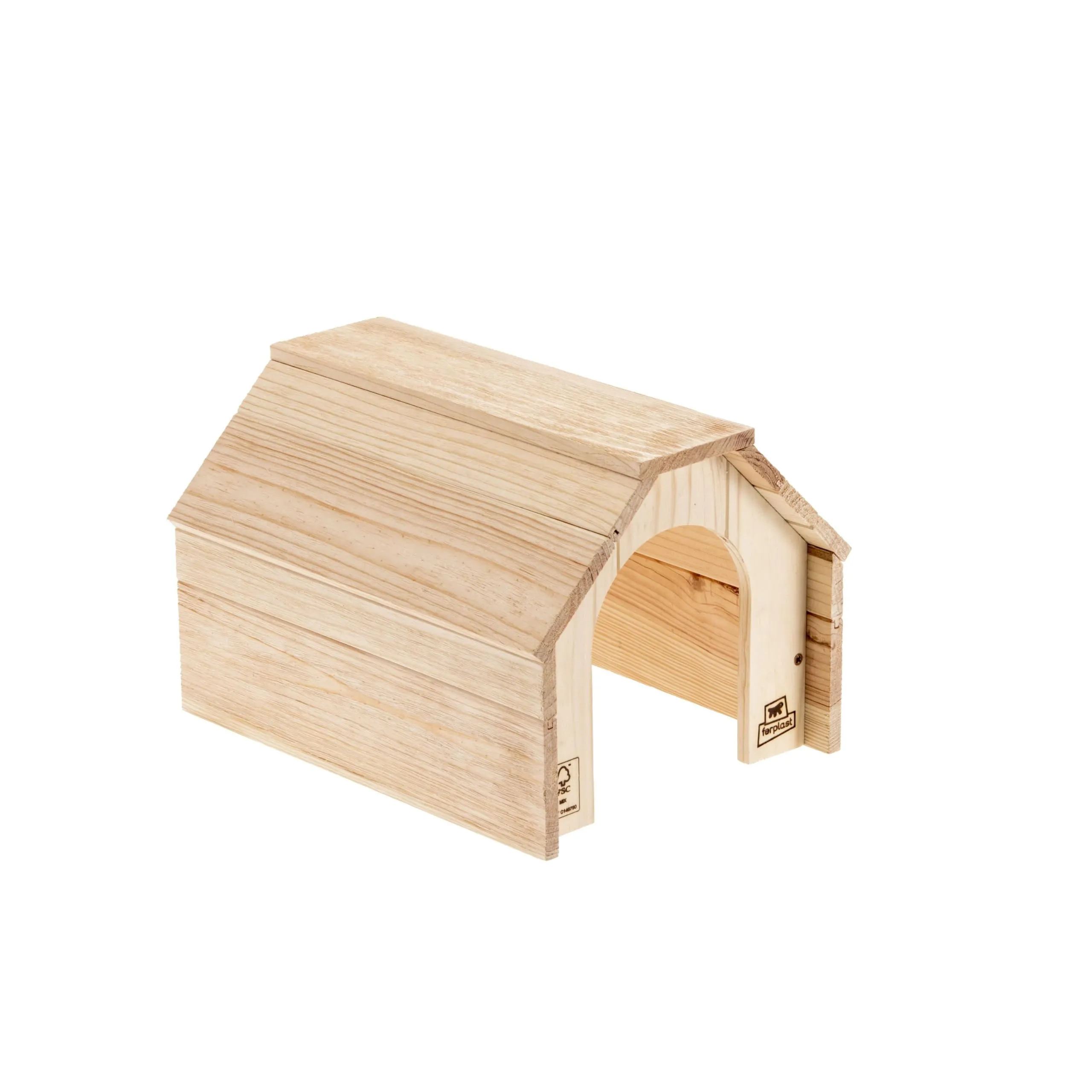 Ferplast Hidda Casetta per Conigli, Porcellini d'India e Criceti, Legno Certificato FSC, 32 x 25 x 21,5 cm, Taglia M - immagine 4