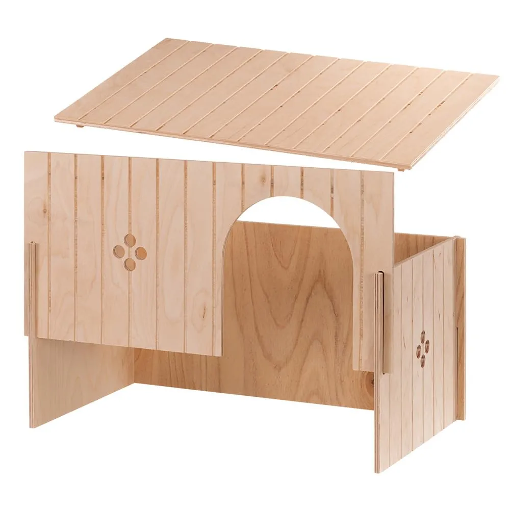Ferplast Sin Maxi Casetta per Conigli, Porcellini d'India e Criceti, Legno FSC, 52 x 31 x 26 cm, Taglia XXL - immagine 6