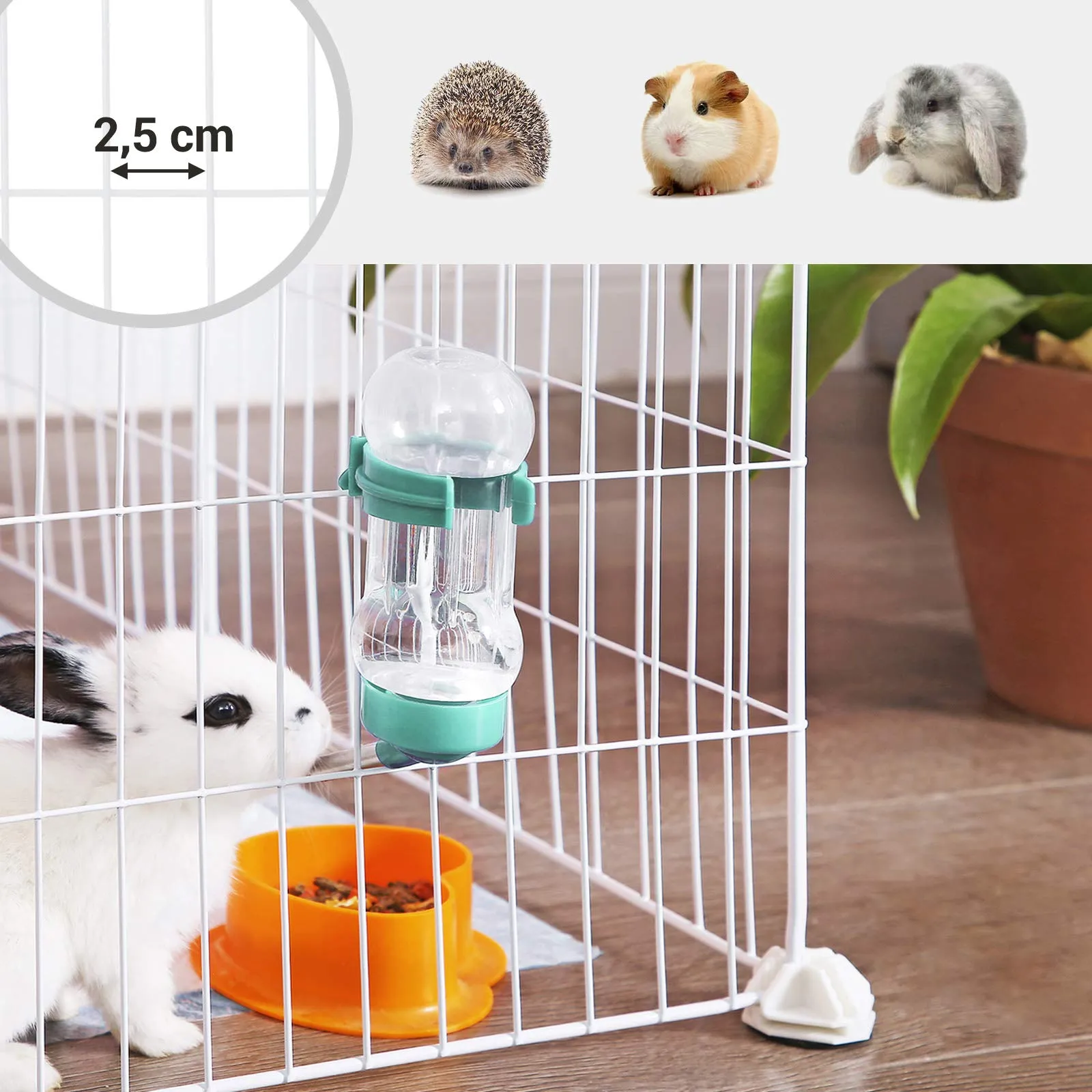 SONGMICS Recinto Personalizzabile per Animali di Piccola Taglia, Bianco LPI01W - immagine 3