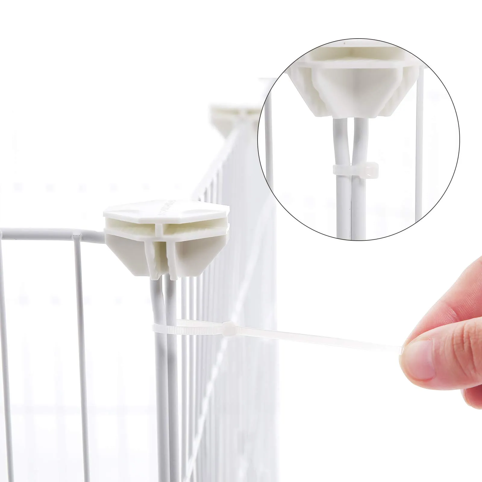 SONGMICS Recinto Personalizzabile per Animali di Piccola Taglia, Bianco LPI01W - immagine 5