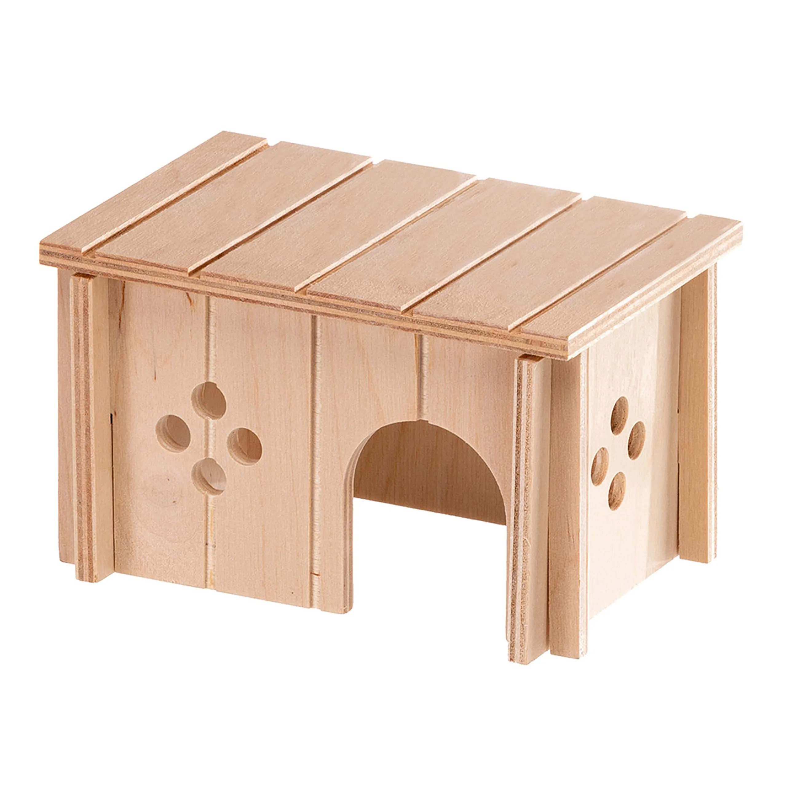 Ferplast Casetta per Criceti, Gerbilli e Topolini SIN 4642, Legno Certificato FSC, 14,5 x 9,5 x h 8,5 cm, Taglia S - immagine 4