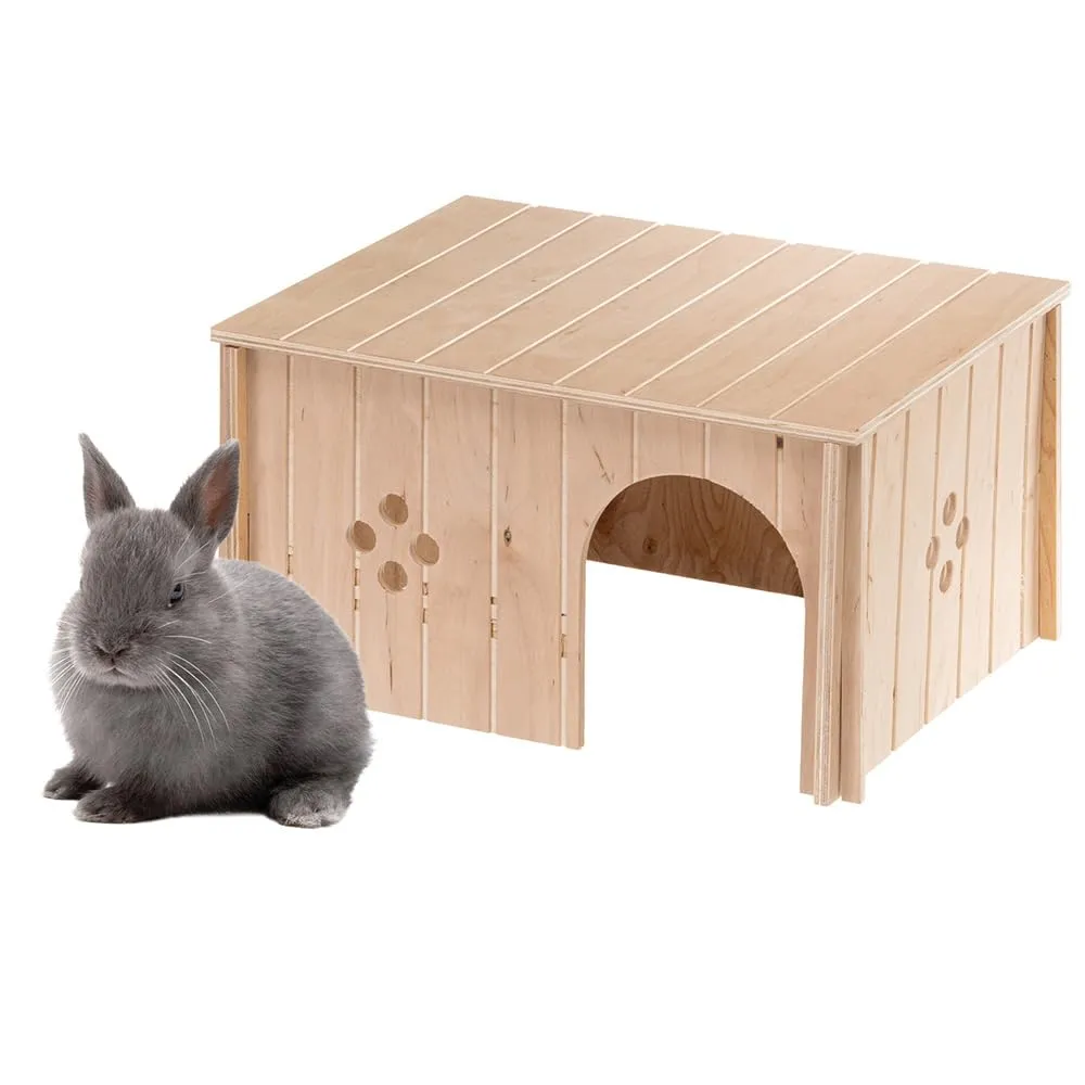 Ferplast Casetta per Conigli, Porcellini d'India e Criceti SIN 4647, Legno FSC, XL, 37 x 27,7 x 20 cm - immagine 1
