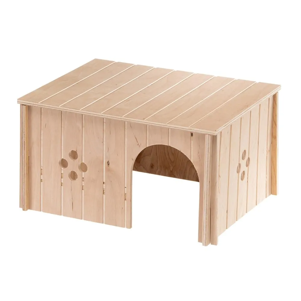 Ferplast Casetta per Conigli, Porcellini d'India e Criceti SIN 4647, Legno FSC, XL, 37 x 27,7 x 20 cm - immagine 4