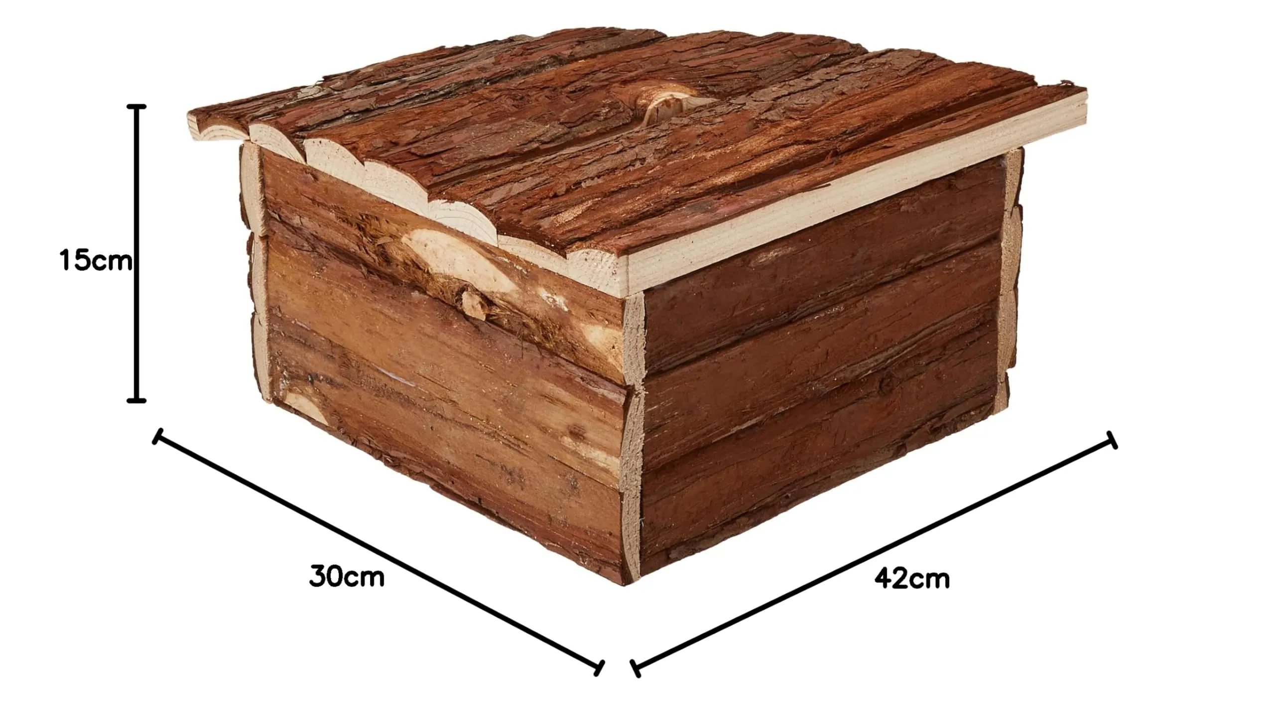 Croci Wood Corner House for Rodents and Guinea Pigs, 42x15x30 cm - immagine 5