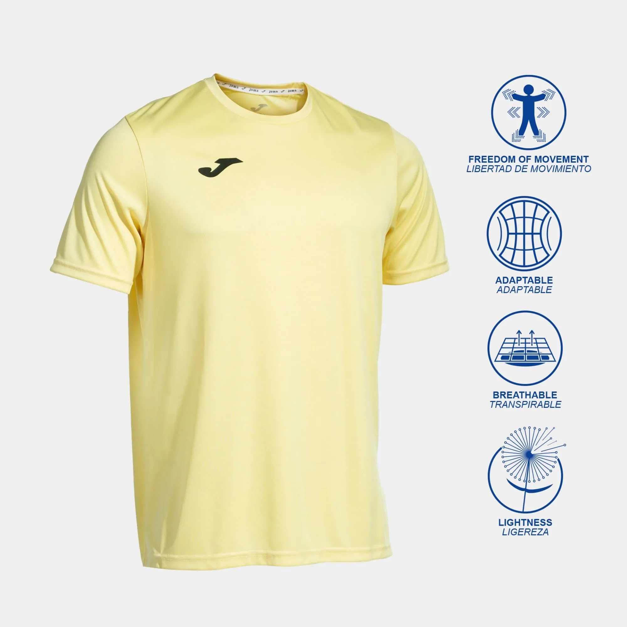 Joma T-Shirt Sportiva da Uomo Combi - Giallo Chiaro - immagine 2