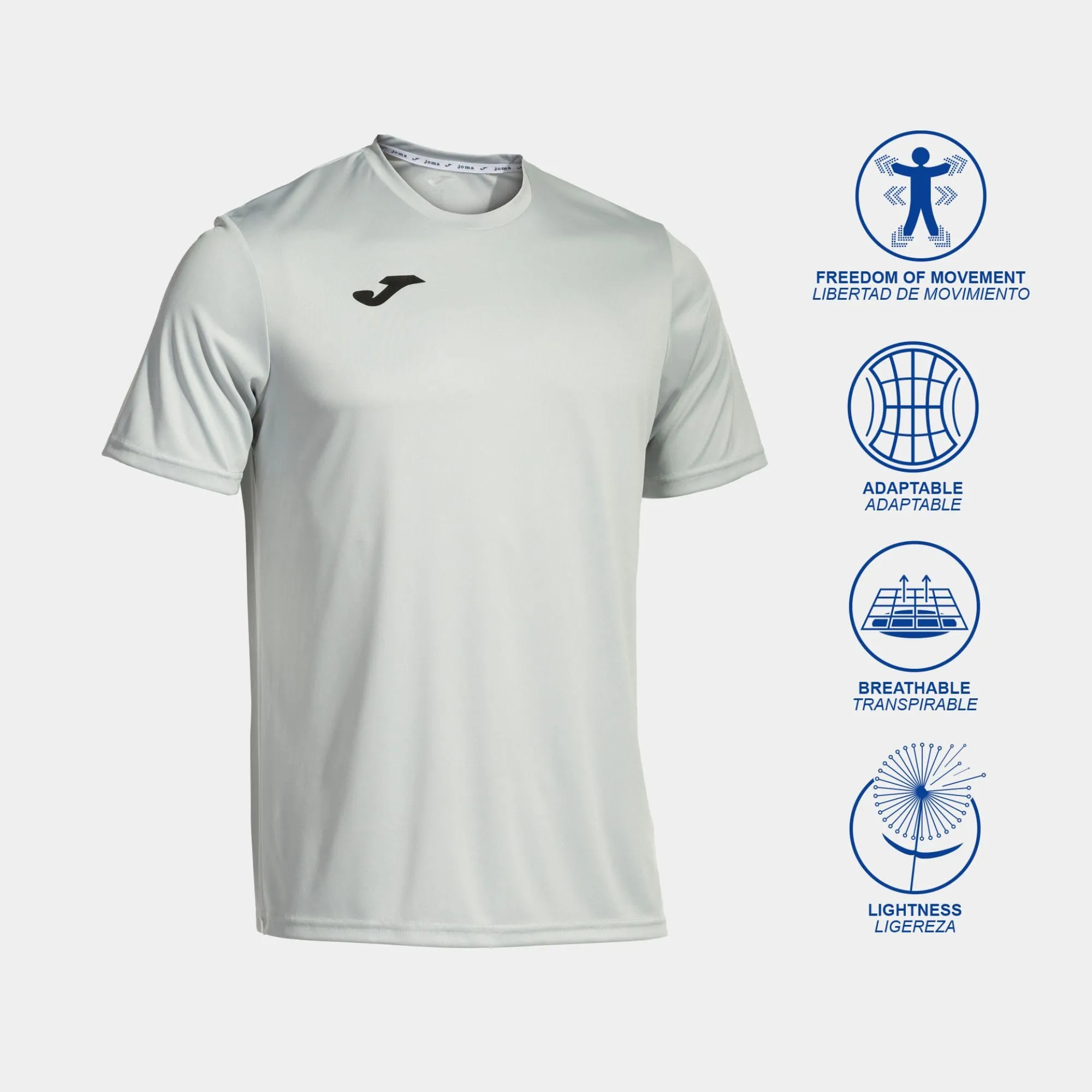 Joma T-Shirt Sportiva da Uomo Combi - Grigio Chiaro - immagine 2