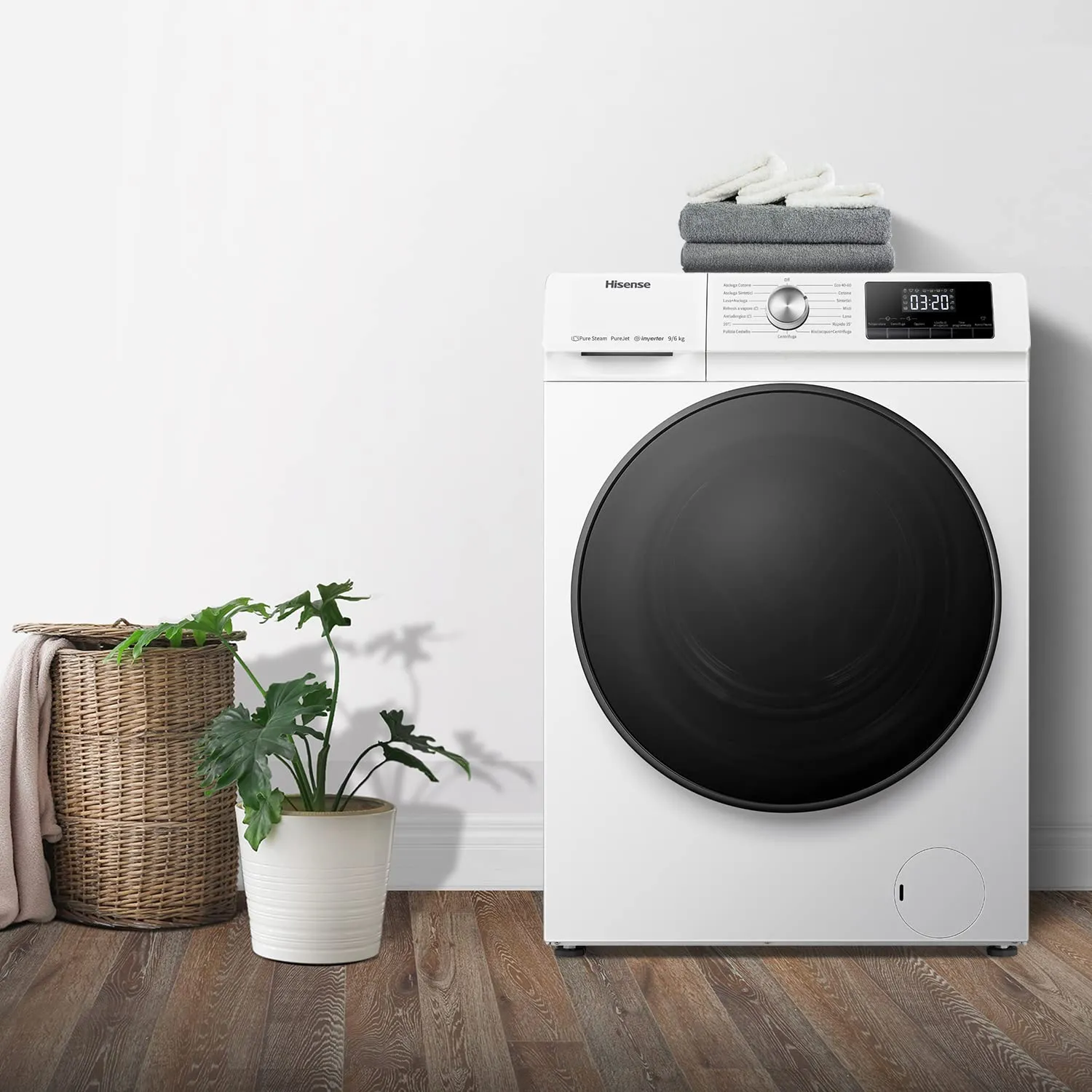 Hisense WDQA9014EVJM Lavasciuga 9 Kg, 1400 Rpm, Motore Inverter, Classe D - immagine 8