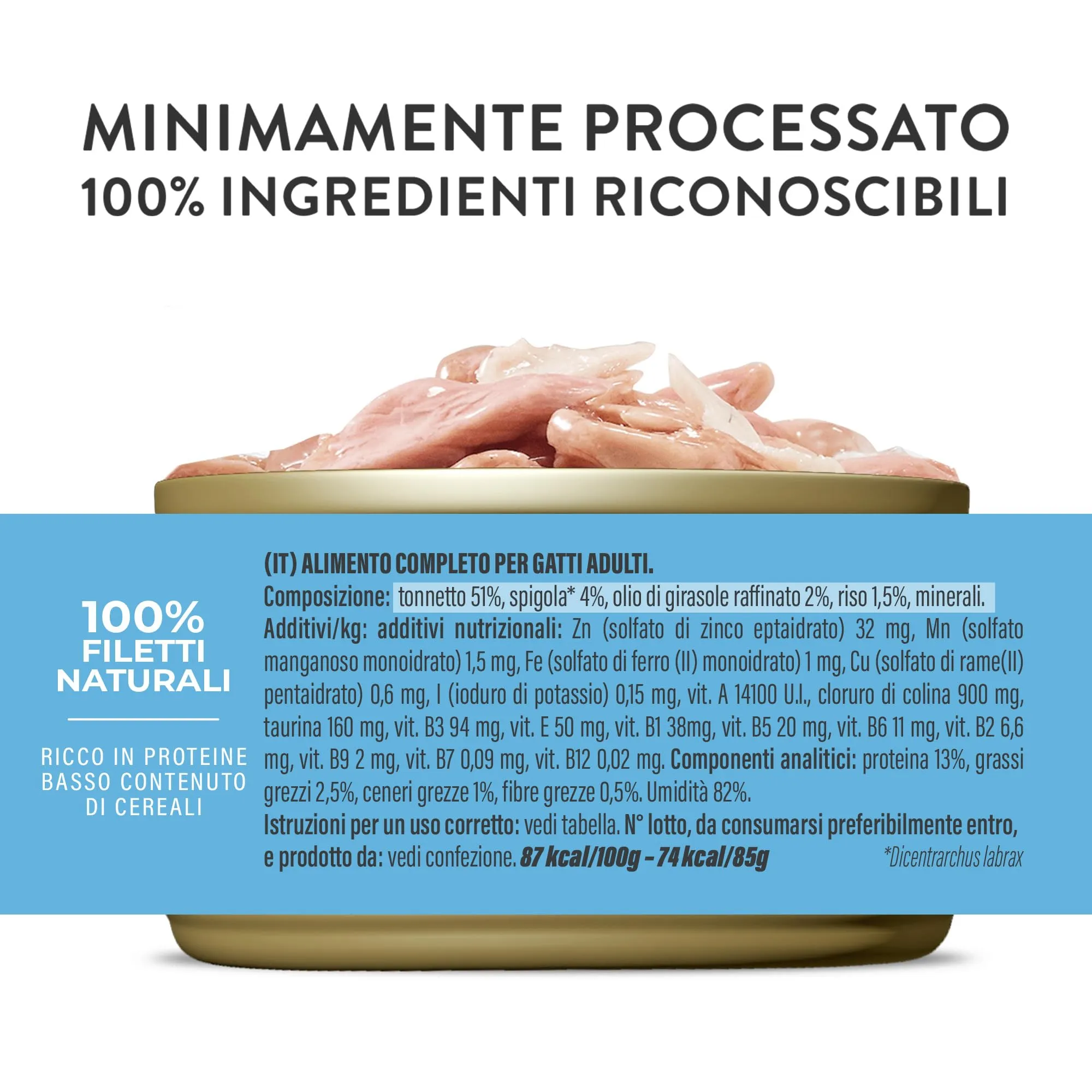 Schesir Tonnetto con Spigola in Gelatina, Alimento Umido Completo per Gatti, 6 x 85g - immagine 5
