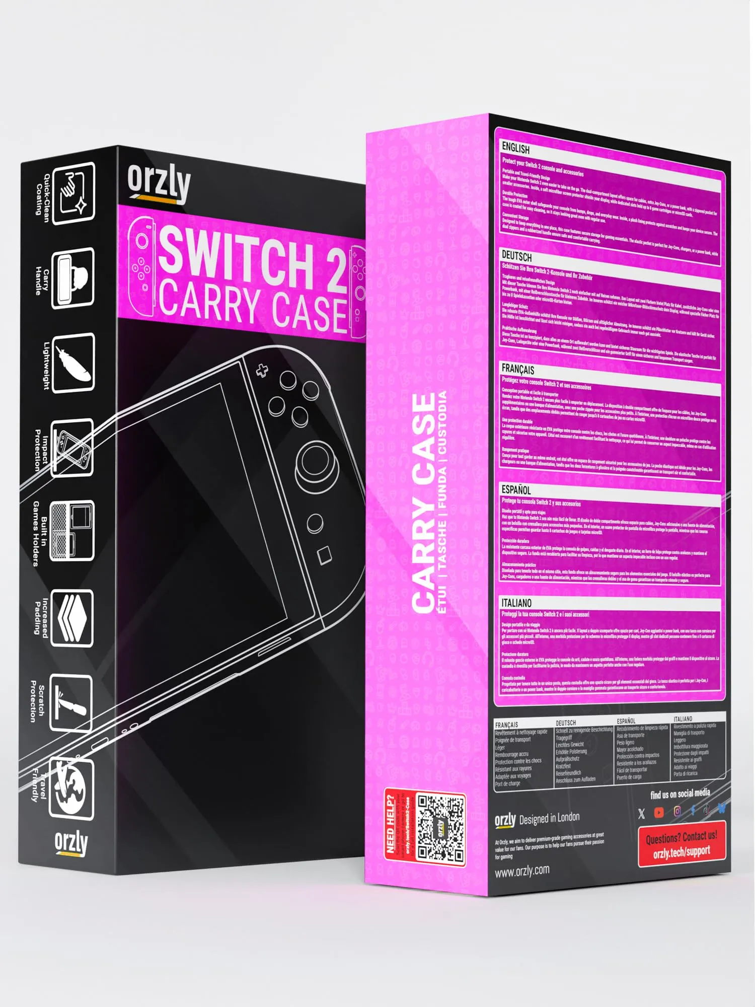 Orzly Custodia Protettiva da Viaggio per Nintendo Switch 2 con Pad per lo Schermo e Slot per Schede di Gioco - immagine 3
