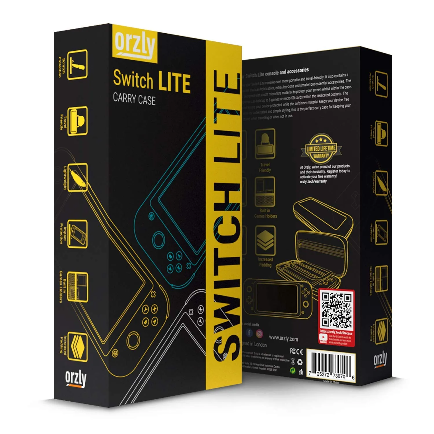 Orzly Custodia Rigida per Nintendo Switch Lite (2019) - Giallo - immagine 2
