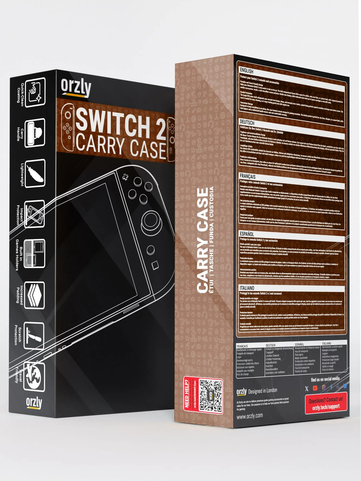 Orzly Custodia Protettiva da Viaggio per Nintendo Switch 2, Marrone - immagine 3