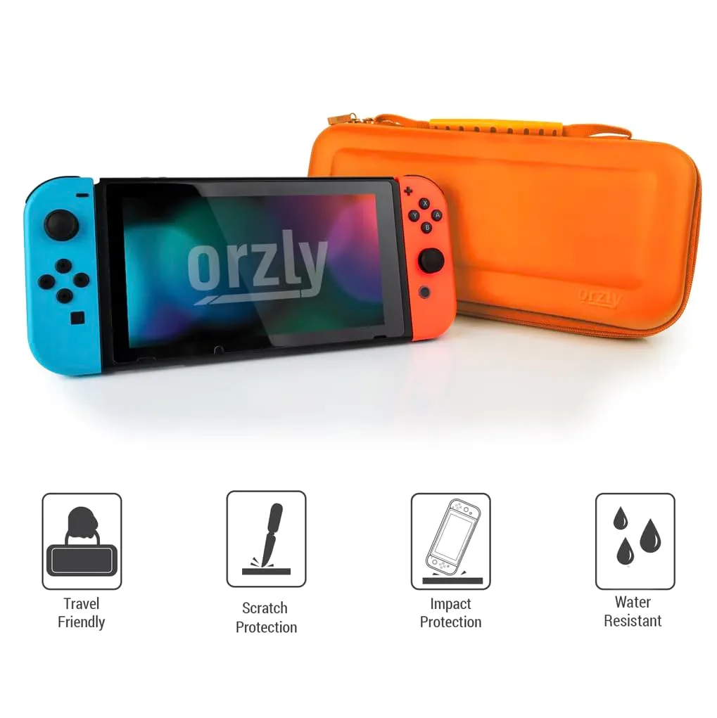 Orzly Custodia da Trasporto per Nintendo Switch e Switch OLED - Arancia - immagine 7