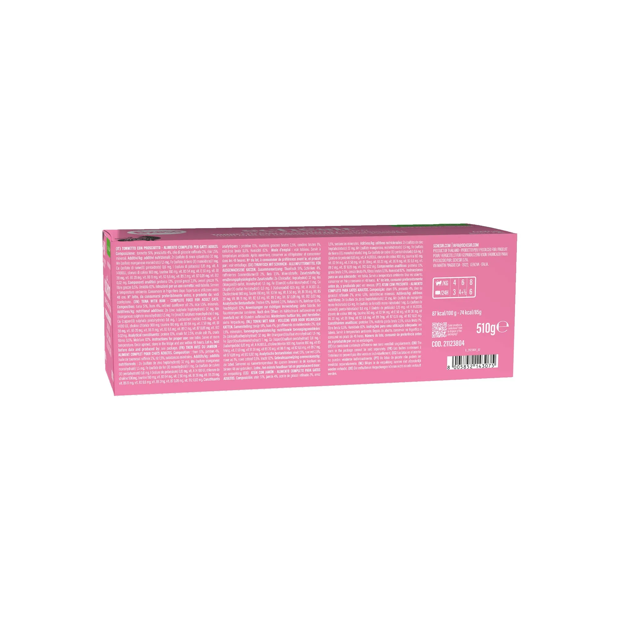 Schesir Tonno con Prosciutto in Gelatina, Cibo Umido Completo per Gatti, 6 x 85g - immagine 3