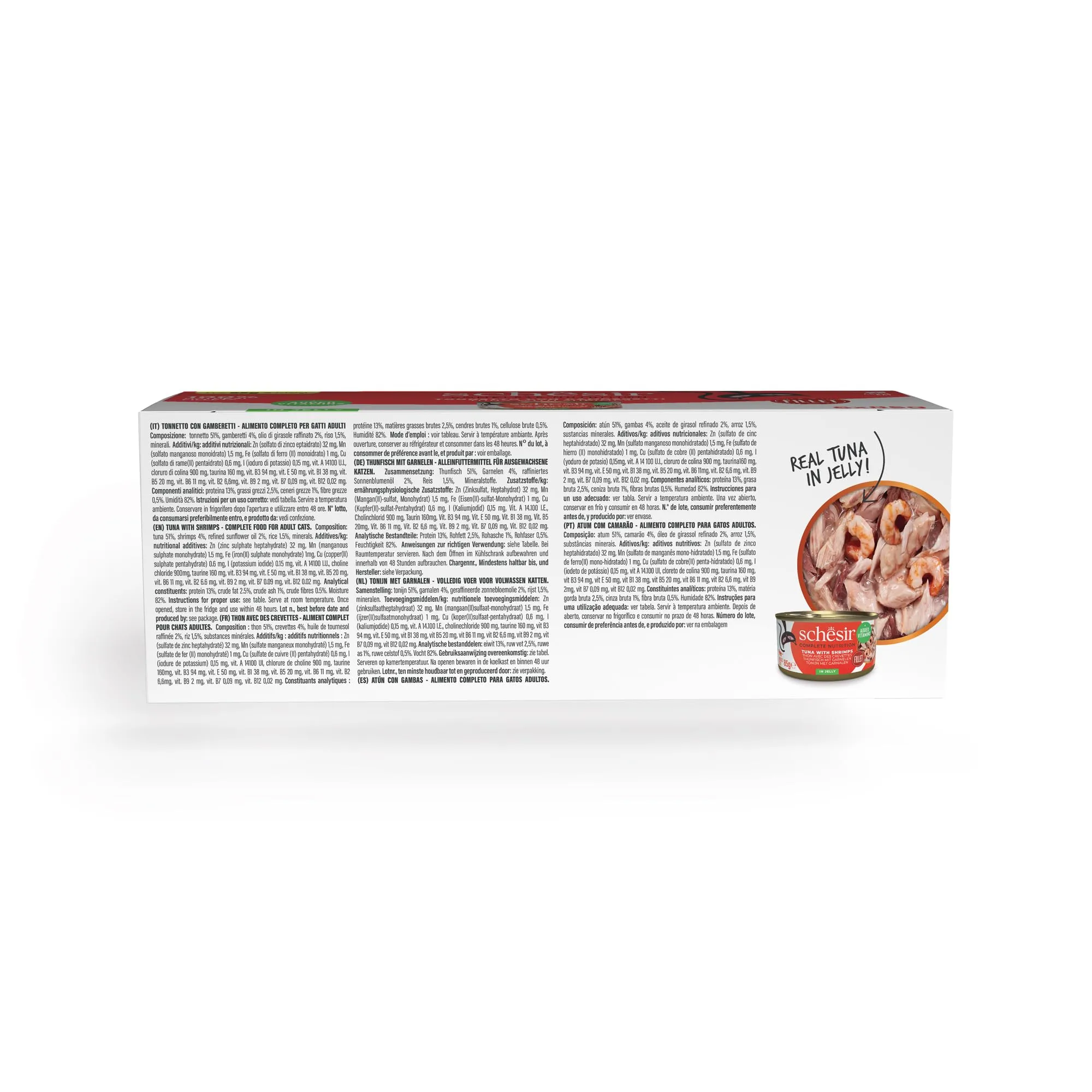 Schesir Tonnetto con Gamberetti in Gelatina, Cibo Umido Completo per Gatti, 6 x 85g - immagine 4