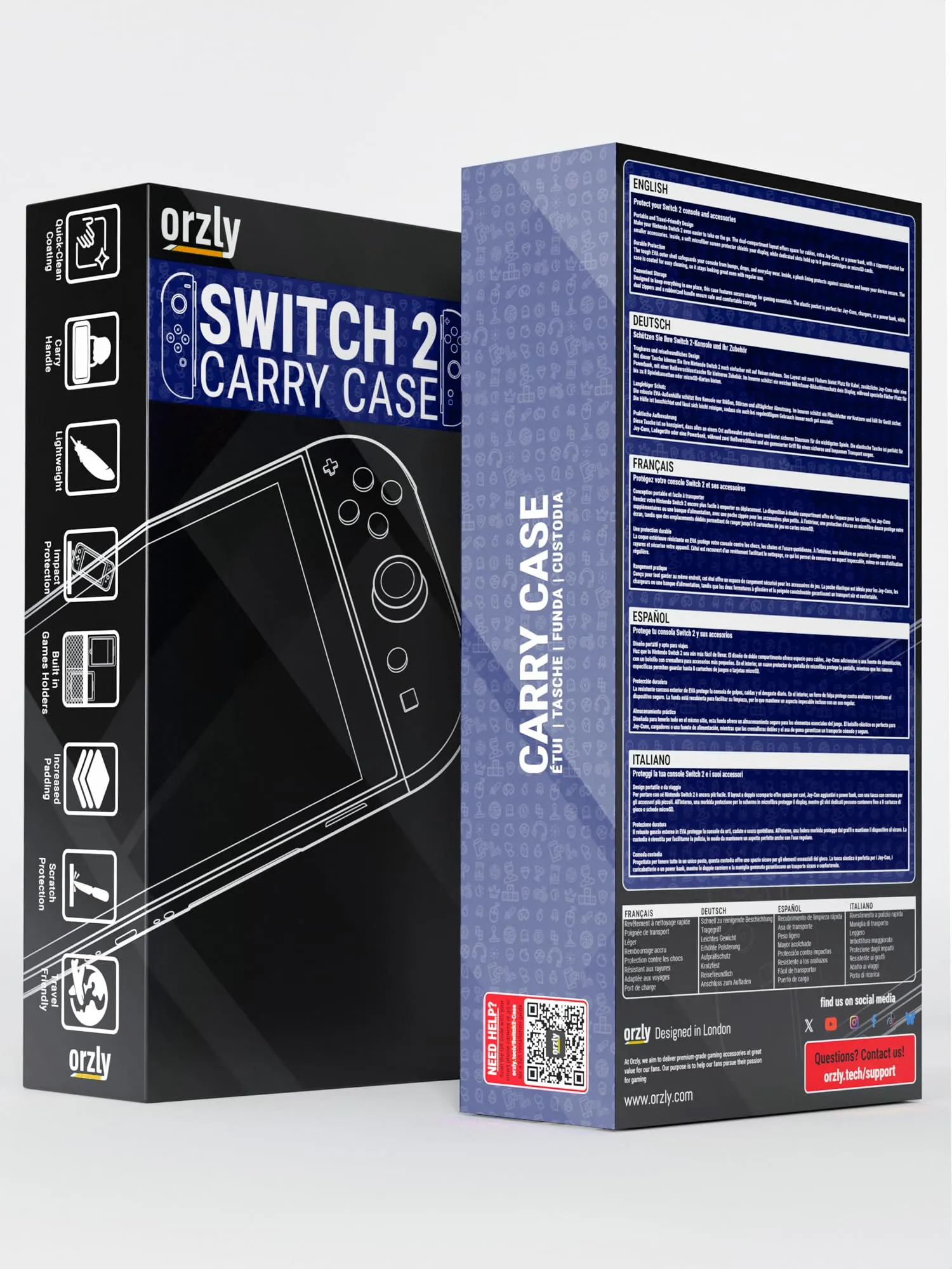 Orzly Custodia Protettiva da Viaggio per Nintendo Switch 2, Blu Navy - immagine 3