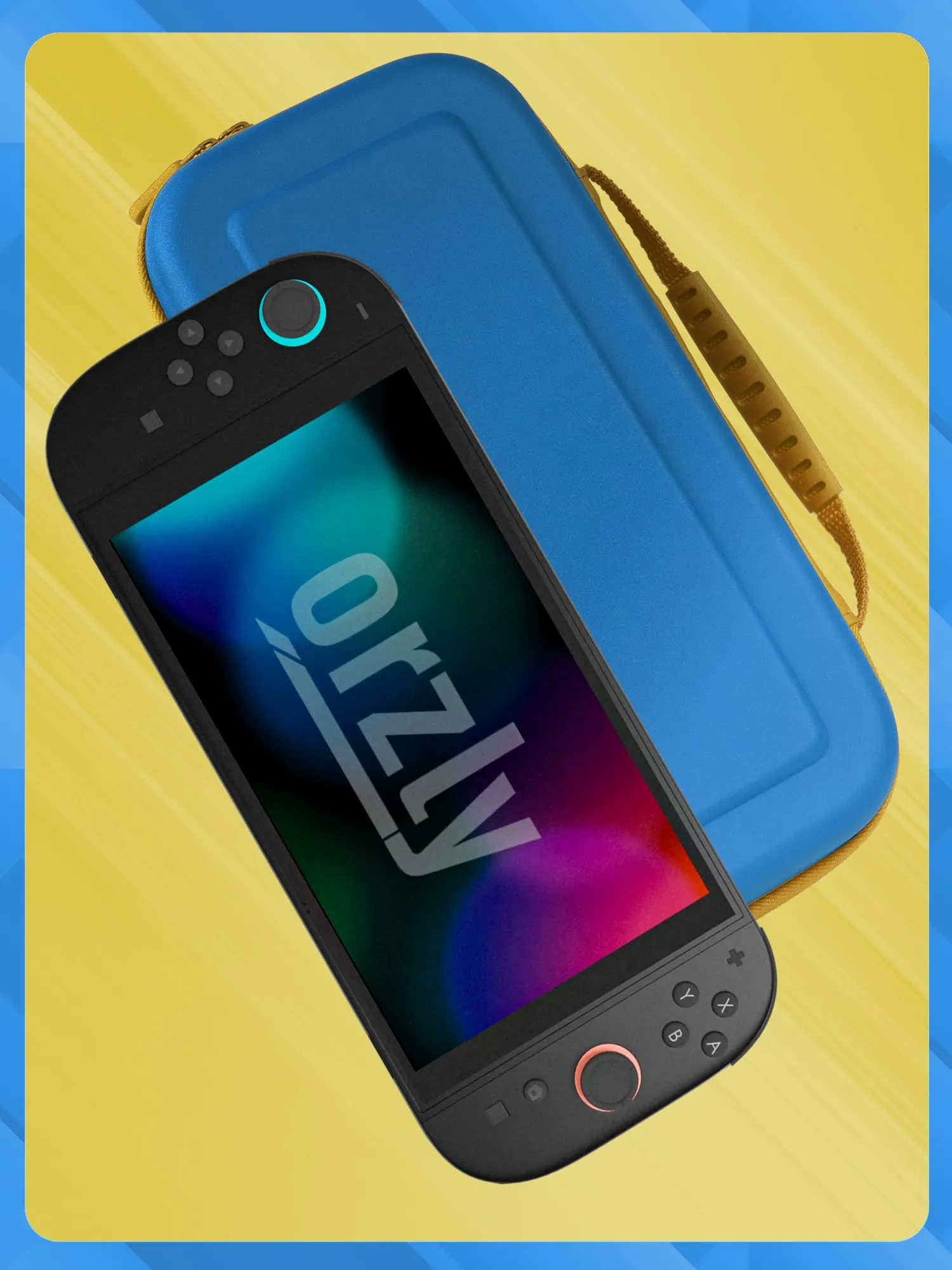 Orzly Custodia Protettiva da Viaggio per Nintendo Switch 2, Blu/Giallo - immagine 9