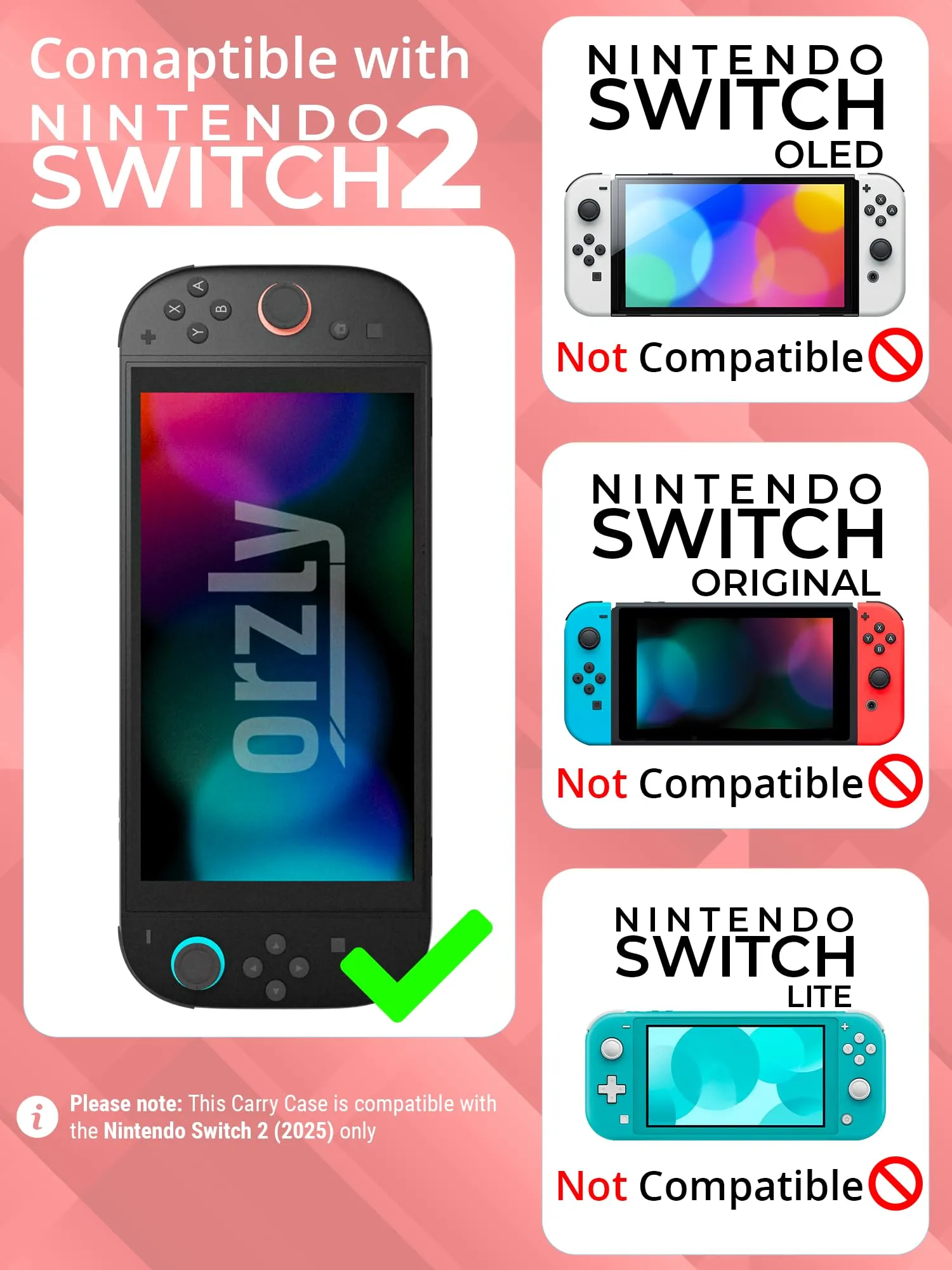 Orzly Custodia Protettiva da Viaggio per Nintendo Switch 2 - Rosso - immagine 2