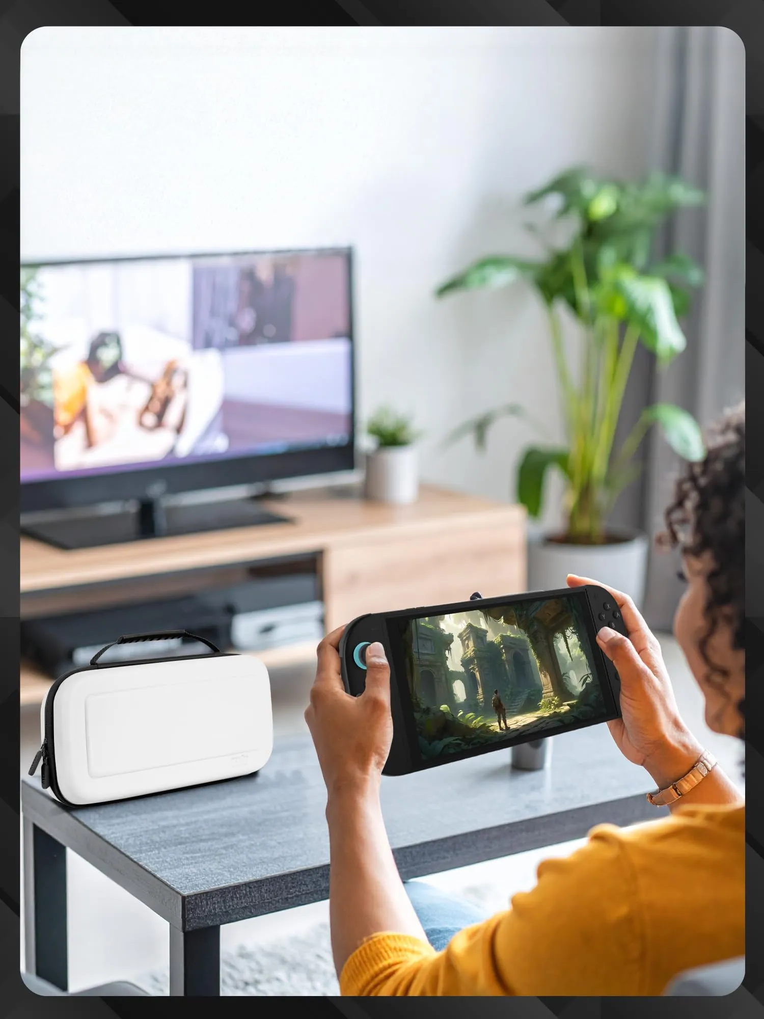 Orzly Custodia Protettiva da Viaggio per Nintendo Switch 2, Bianco - immagine 7