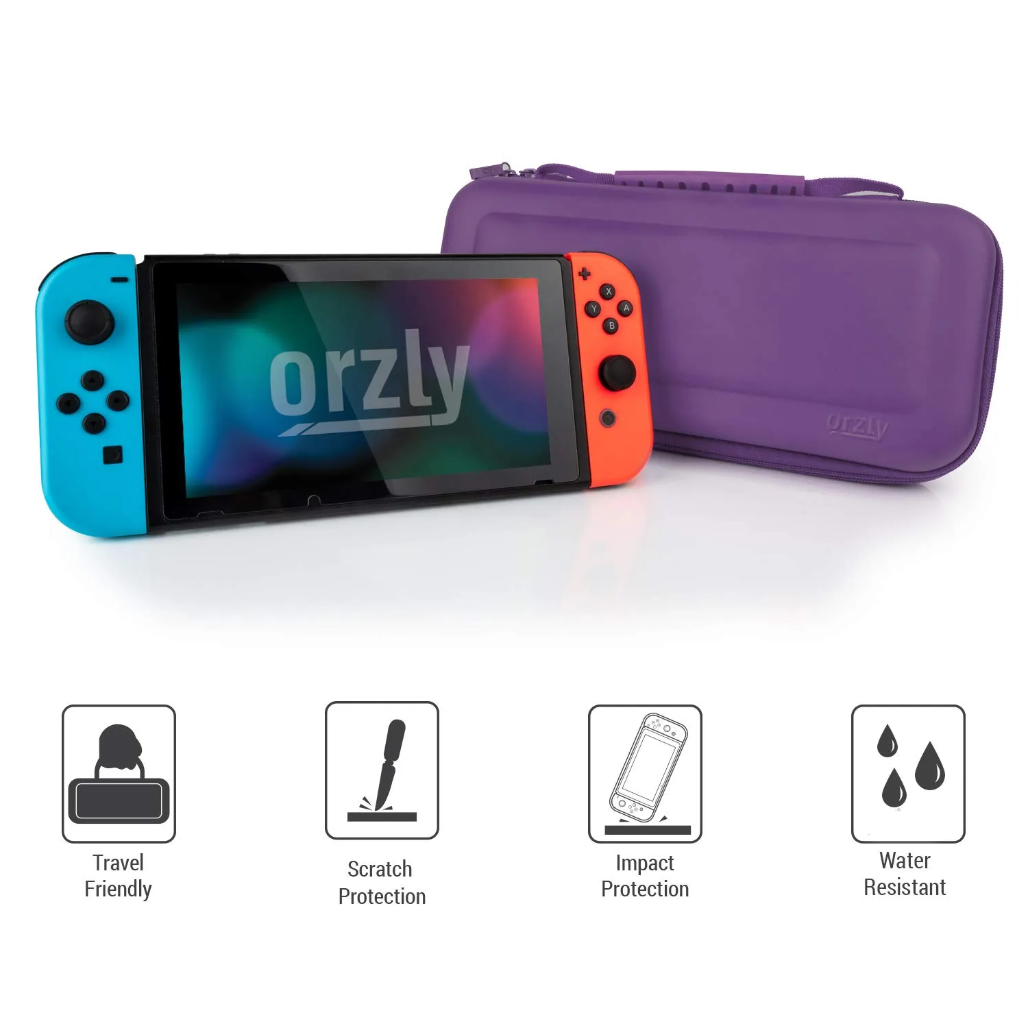 Orzly Custodia Protettiva Rigida per Nintendo Switch e Switch OLED, Viola - immagine 7
