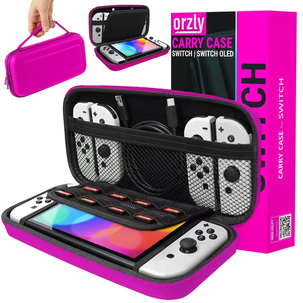 Orzly Custodia da trasporto per Nintendo Switch e Switch OLED - Rosa - immagine 1