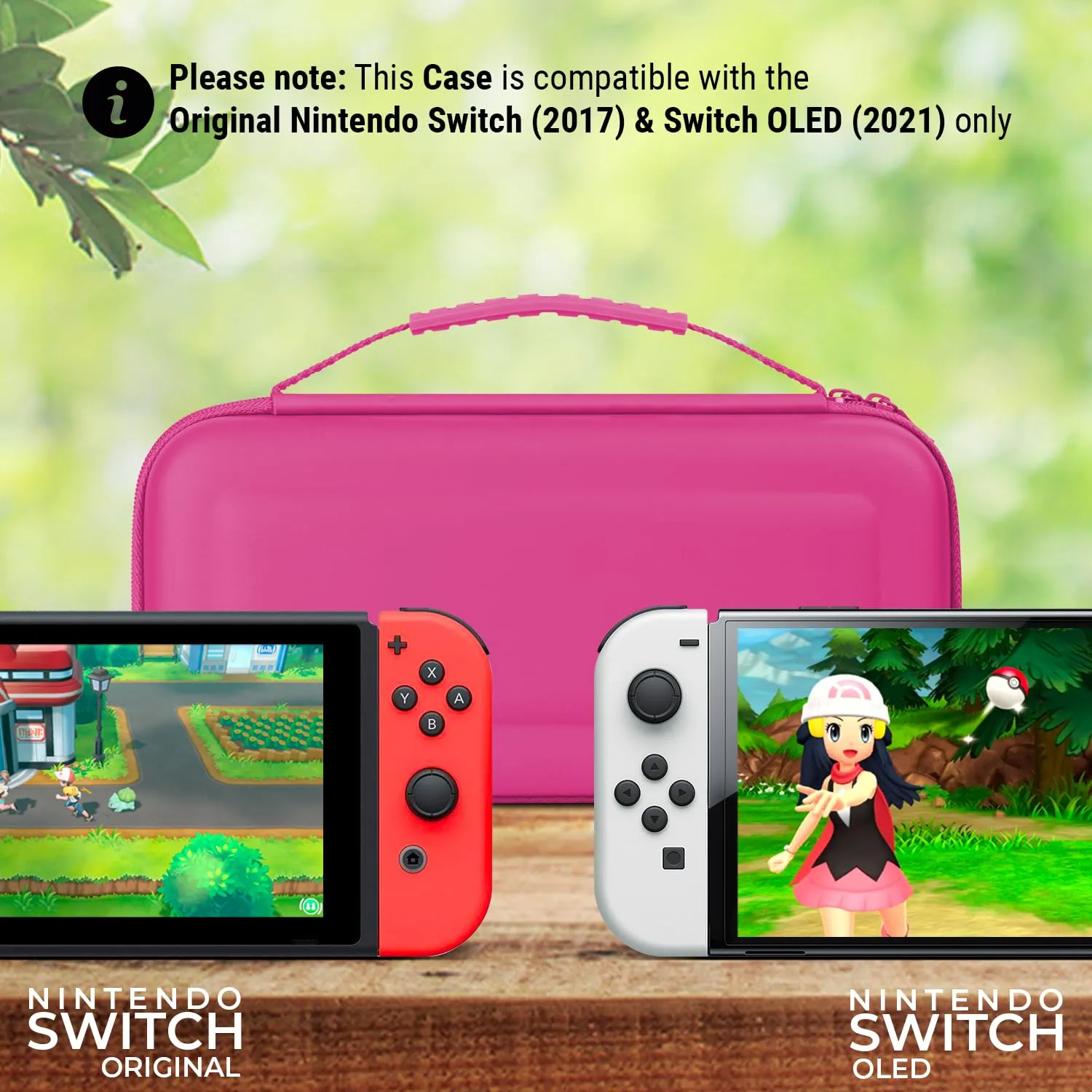 Orzly Custodia da trasporto per Nintendo Switch e Switch OLED - Rosa - immagine 2