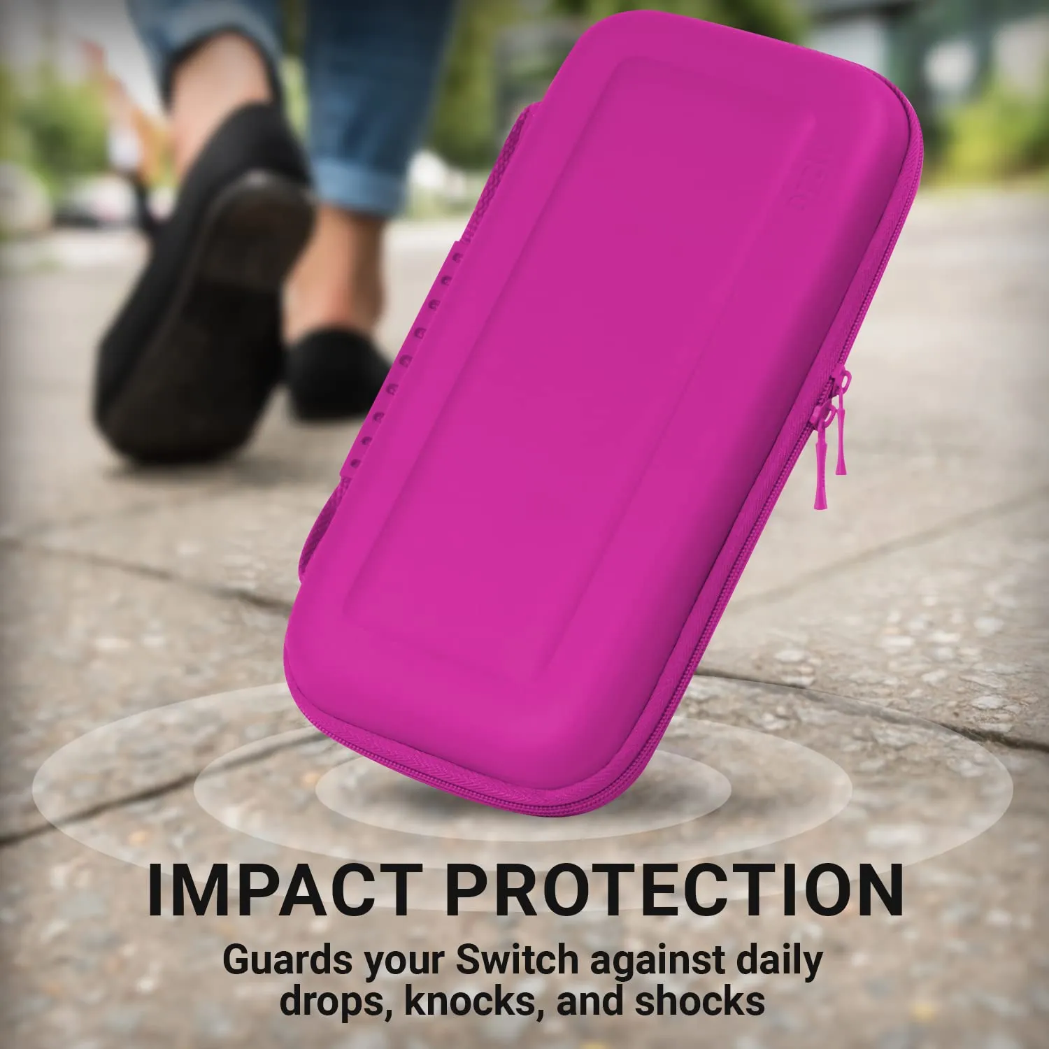 Orzly Custodia da trasporto per Nintendo Switch e Switch OLED - Rosa - immagine 5