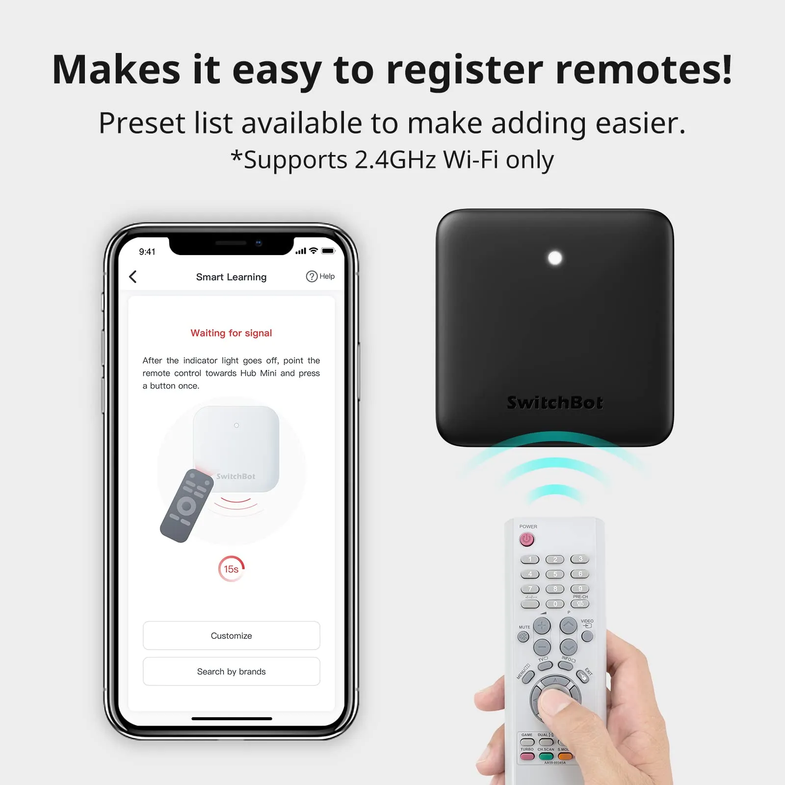 SwitchBot Hub Mini Telecomando Intelligente IR Wi-Fi Nero - immagine 2