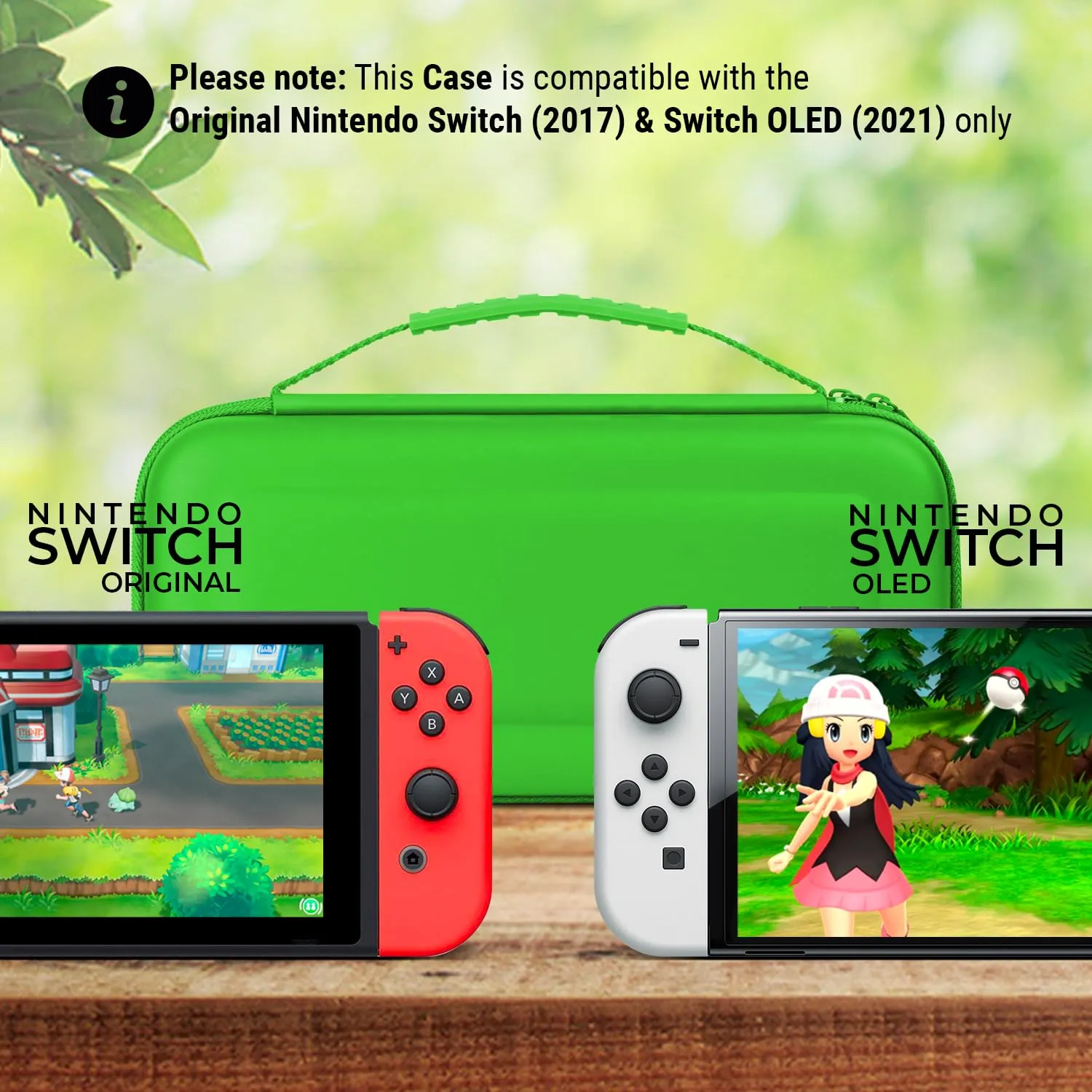 Orzly Custodia da trasporto rigida per Nintendo Switch OLED - Verde - immagine 2