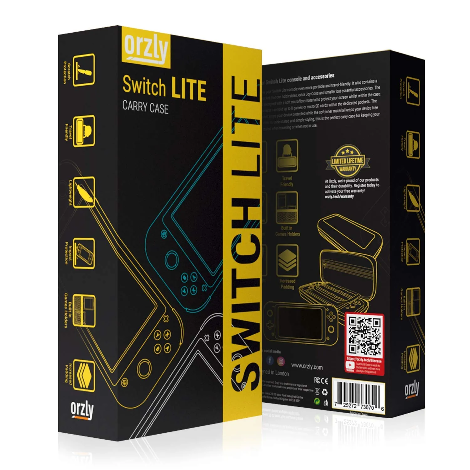 Orzly Custodia Rigida per Nintendo Switch Lite - Blu Turchese - immagine 2