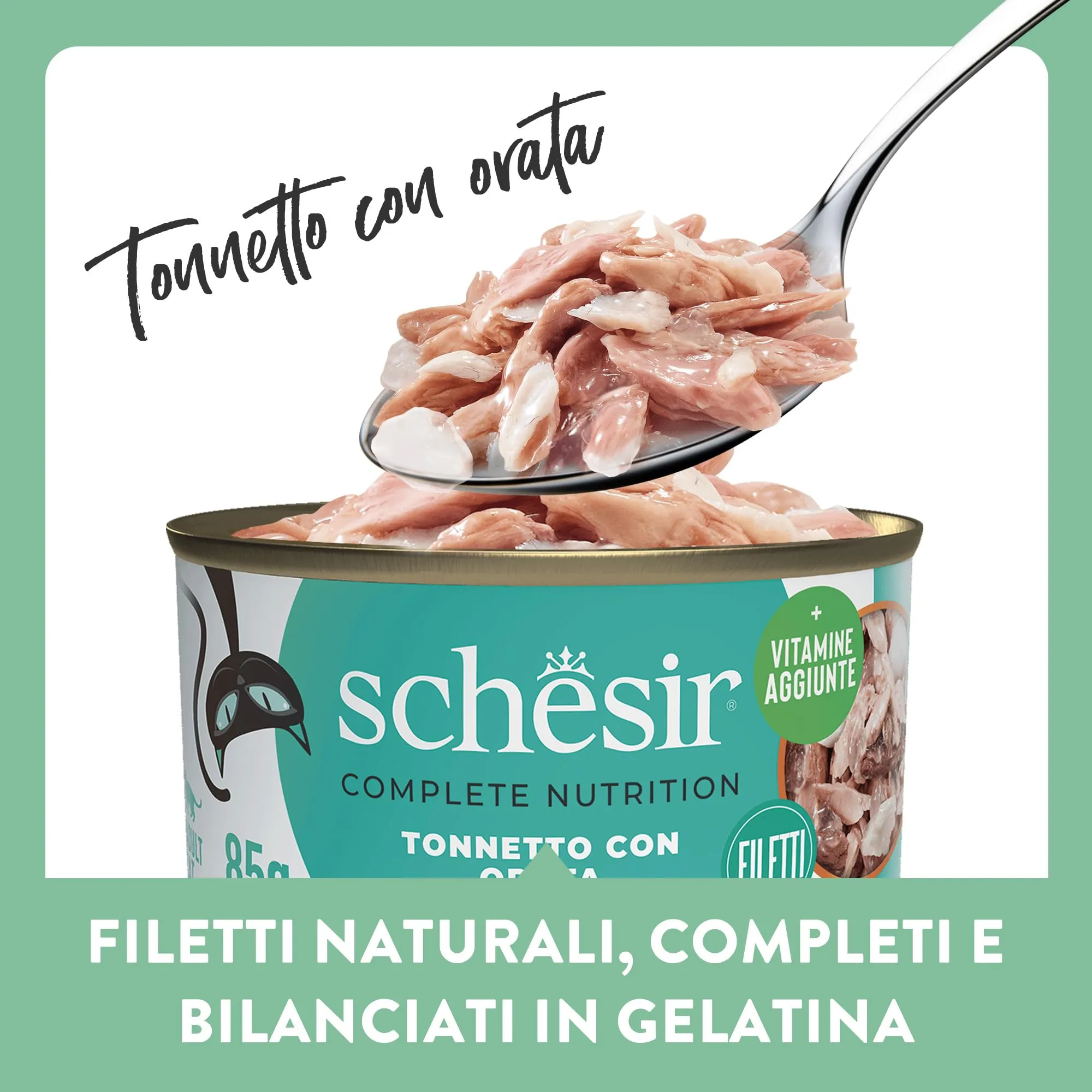 Schesir Tonno con Orata in Gelatina Cibo Umido Completo per Gatti, 6x85g - immagine 4