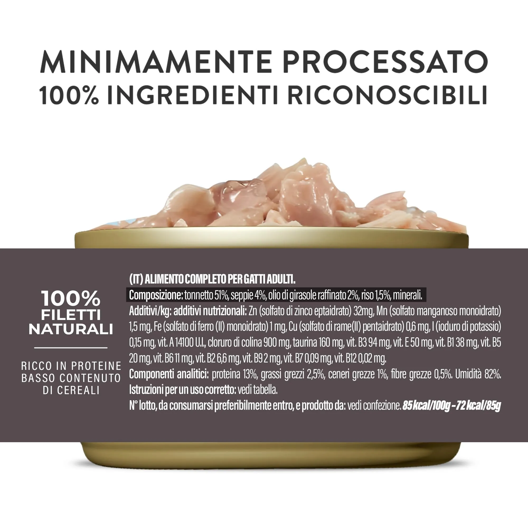 Schesir Tonnetto con Seppie in Gelatina, Alimento Umido Completo per Gatti, 6 x 85g - immagine 5