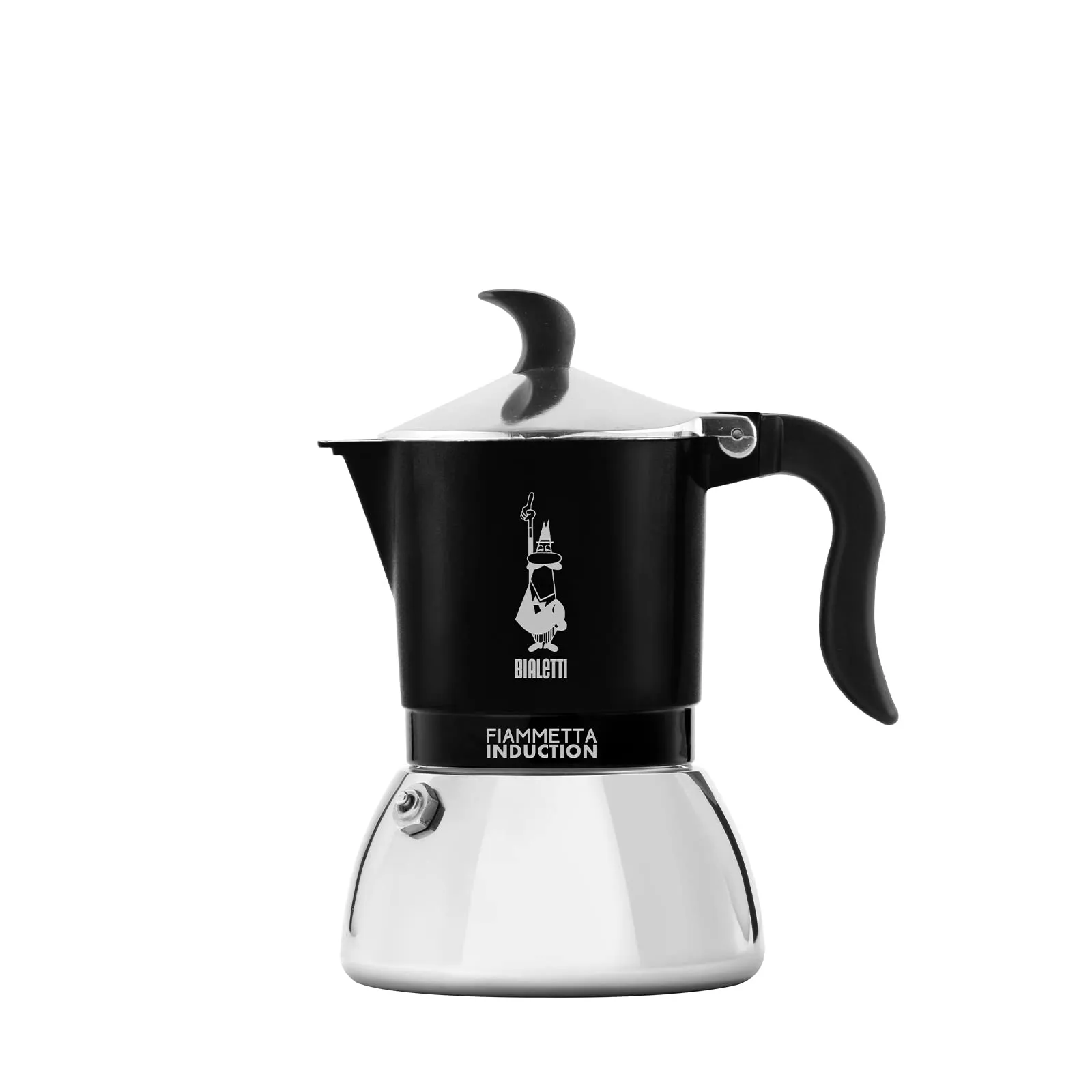 Bialetti Caffettiera Fiammetta Induction, Nero, 4 Tazze - immagine 1