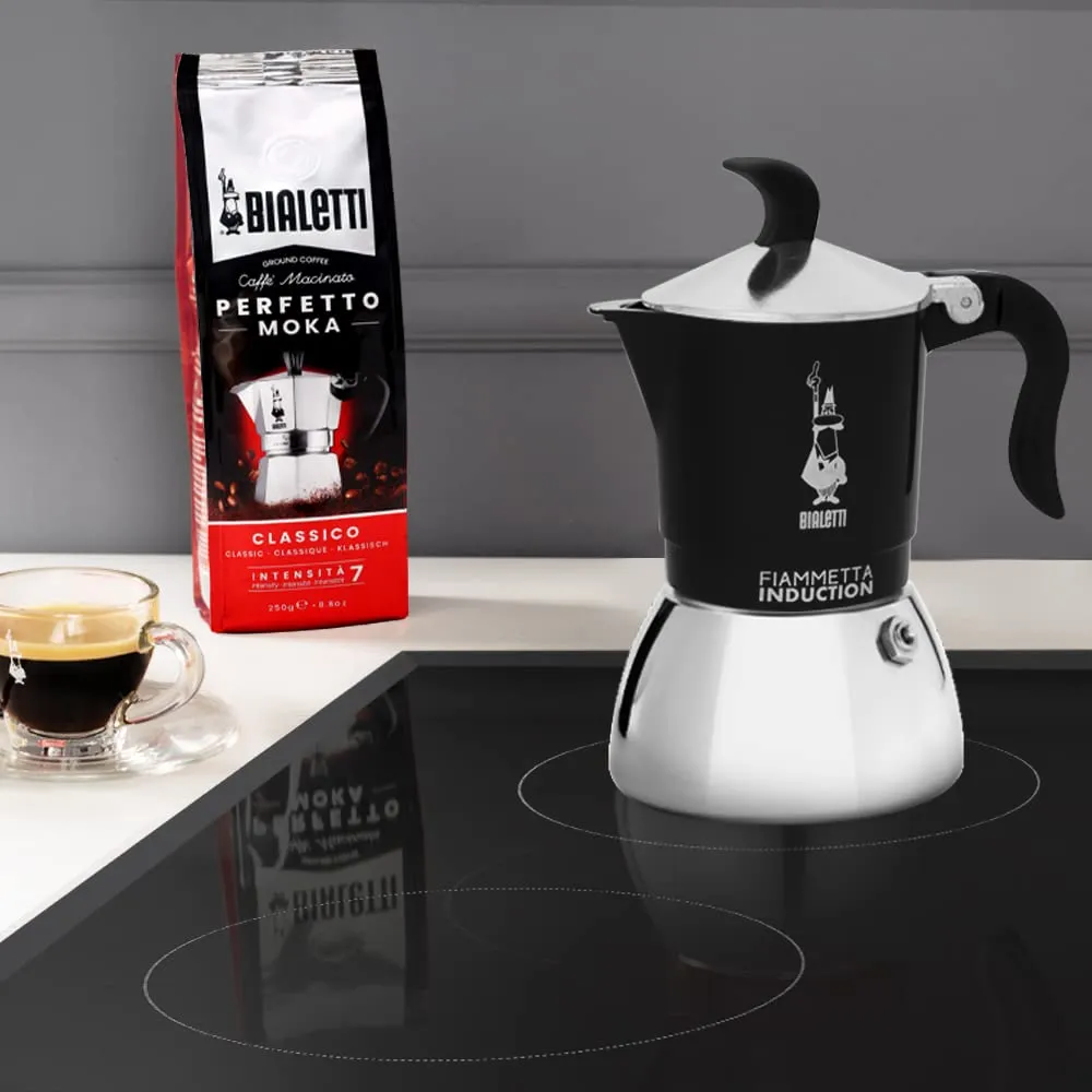 Bialetti Caffettiera Fiammetta Induction, Nero, 4 Tazze - immagine 3