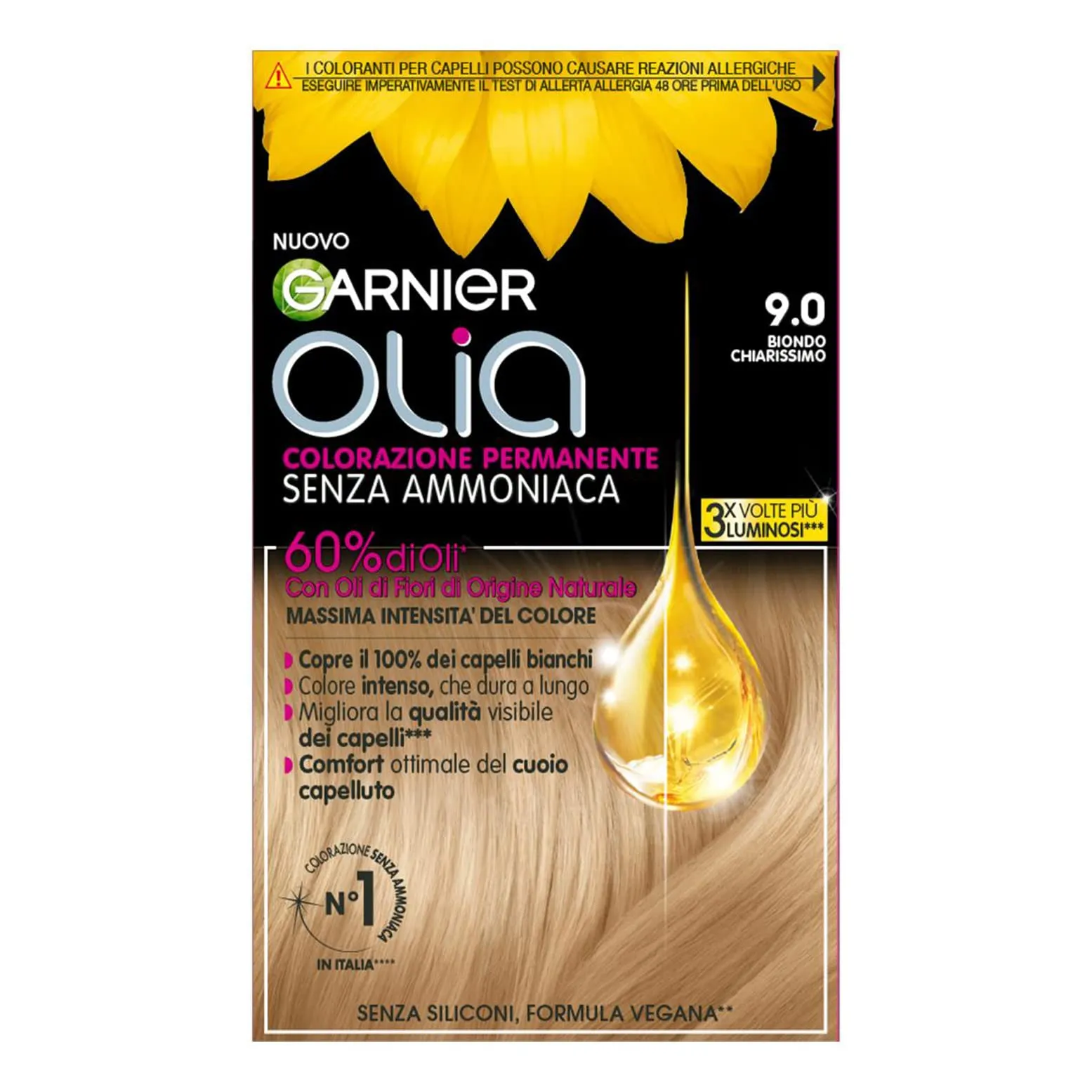 Garnier Olia Colorazione Permanente Senza Ammoniaca, Biondo Chiarissimo - immagine 1