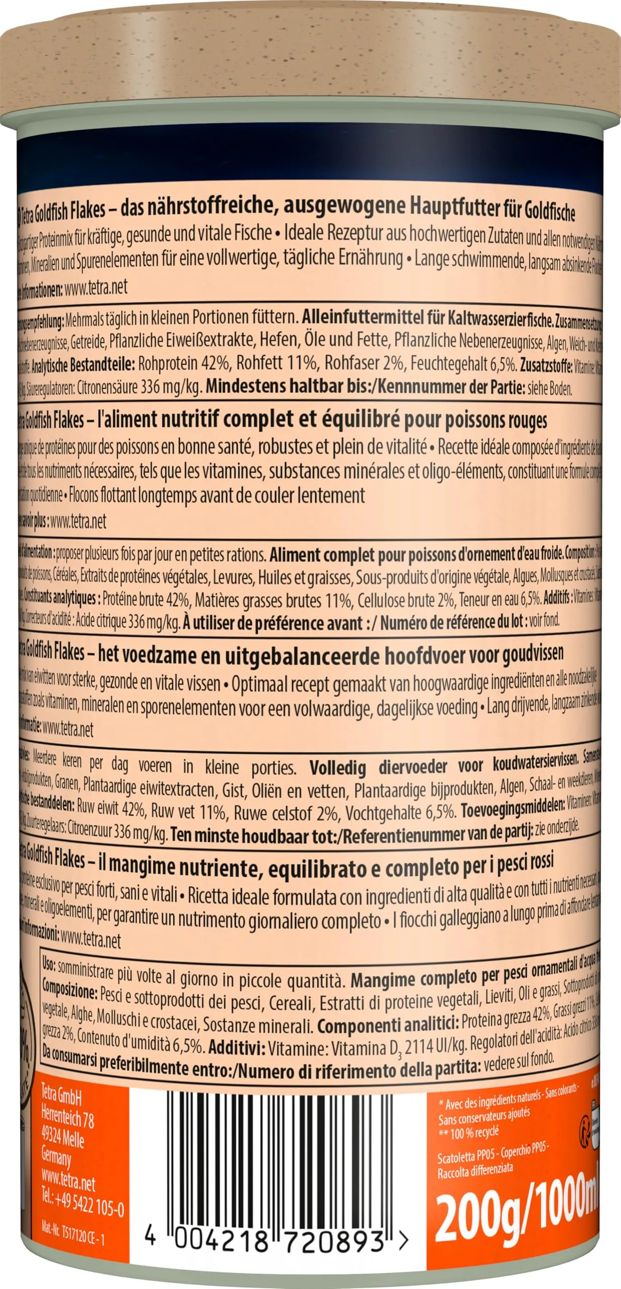 Tetra Goldfish Flakes, 1 L - immagine 11