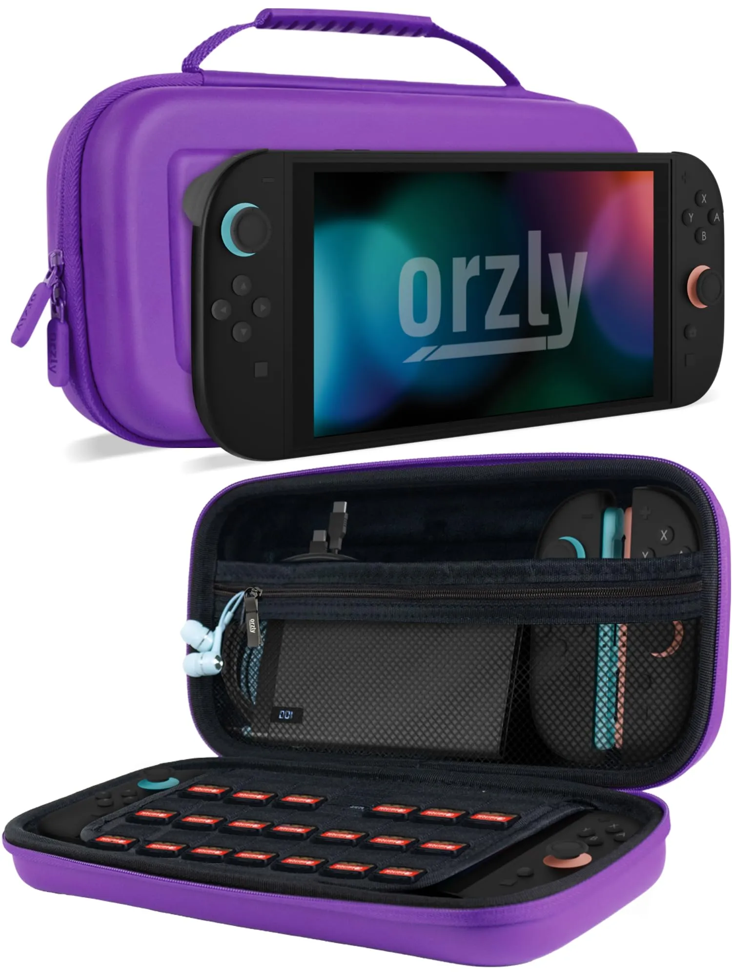 Orzly Custodia Protettiva da Viaggio per Nintendo Switch 2, Viola - immagine 1