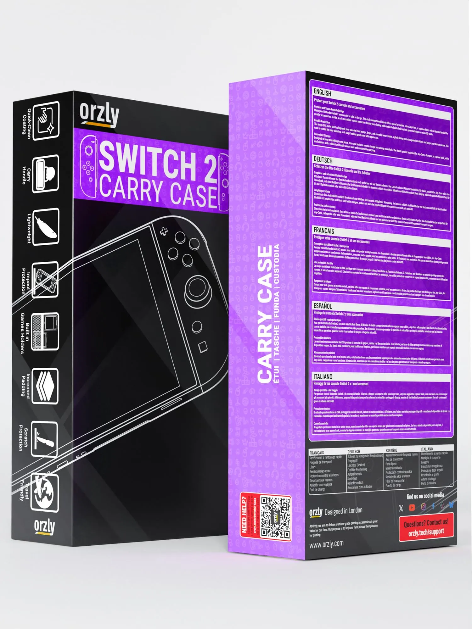 Orzly Custodia Protettiva da Viaggio per Nintendo Switch 2, Viola - immagine 3