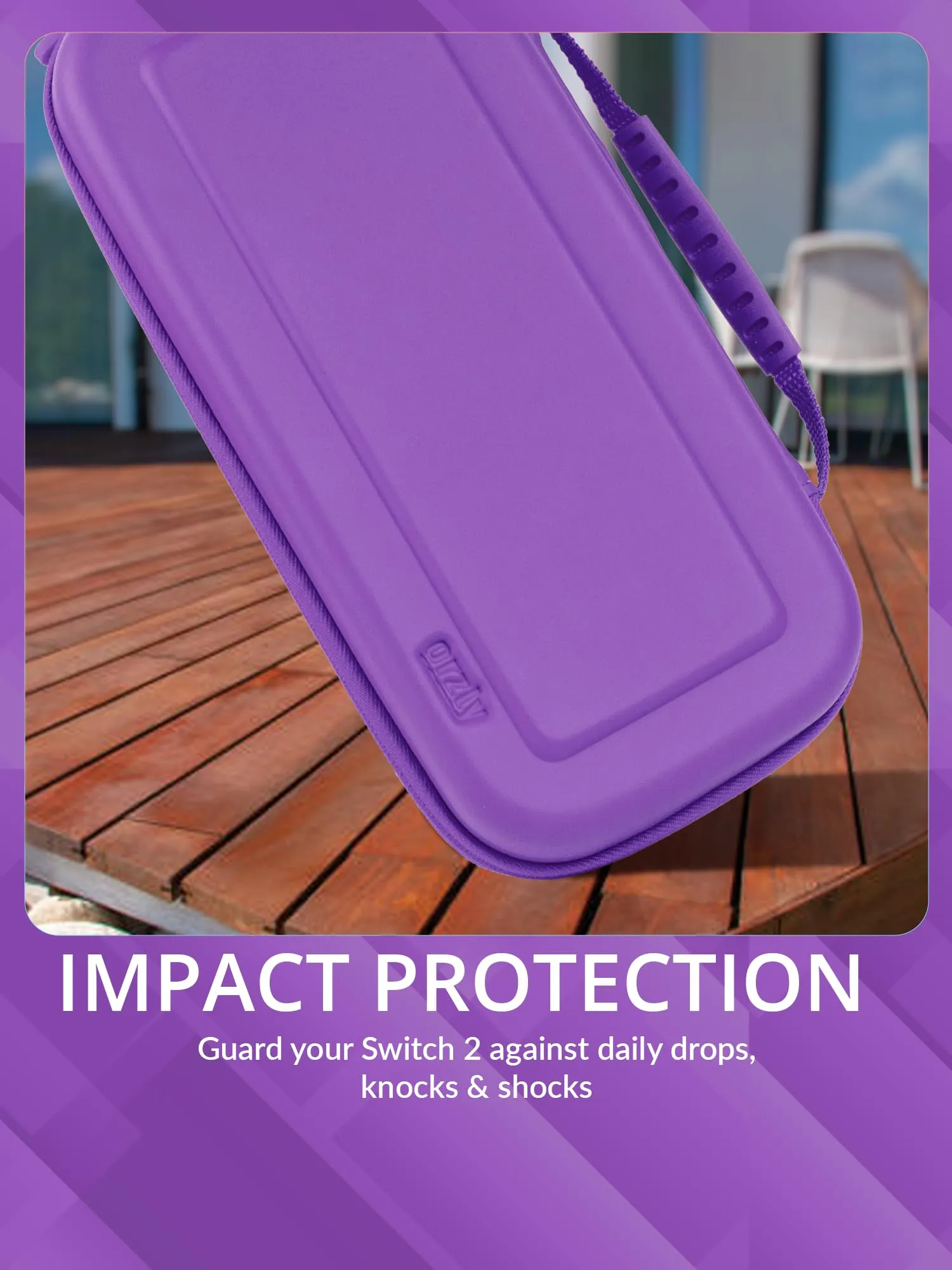 Orzly Custodia Protettiva da Viaggio per Nintendo Switch 2, Viola - immagine 6