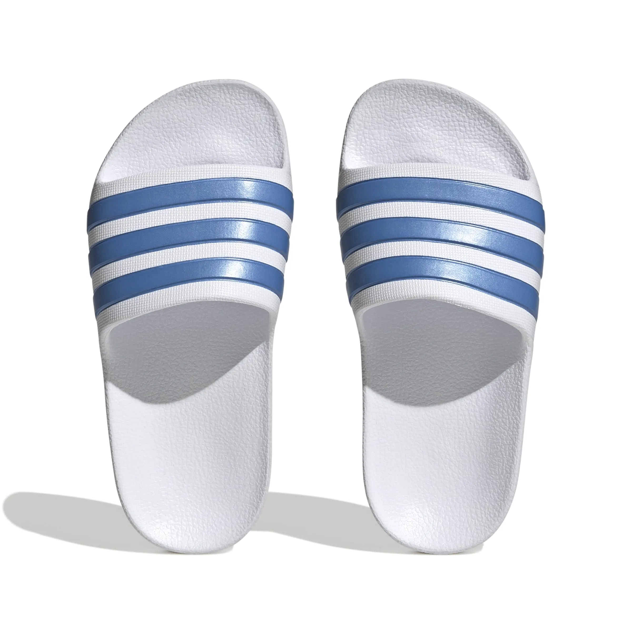 adidas Adilette Aqua Slides Kids - Cloud White/Blue Fusion Met/Cloud White, 32 EU - immagine 3