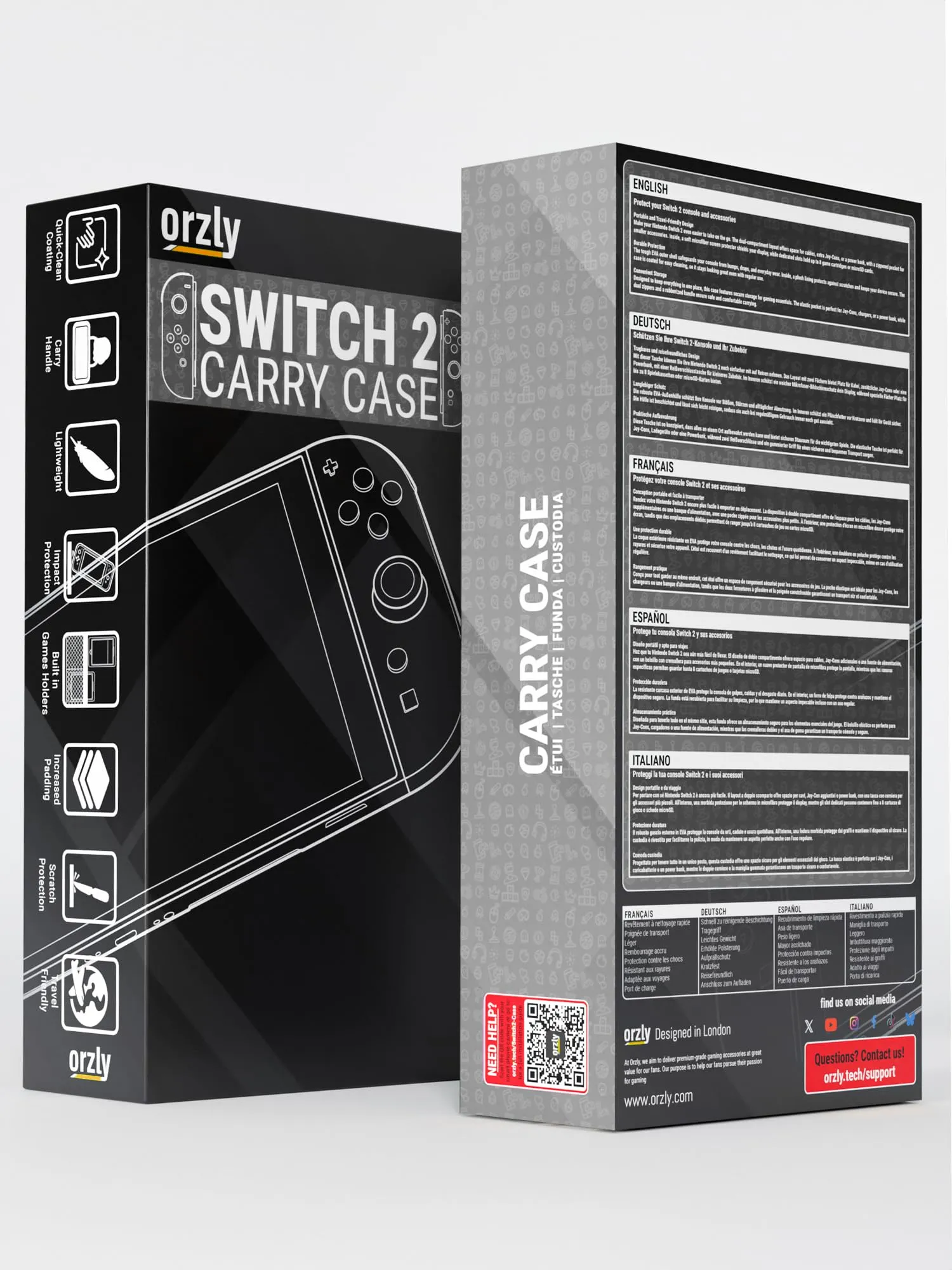 Orzly Custodia Protettiva da Viaggio per Nintendo Switch 2, Grigio - immagine 3