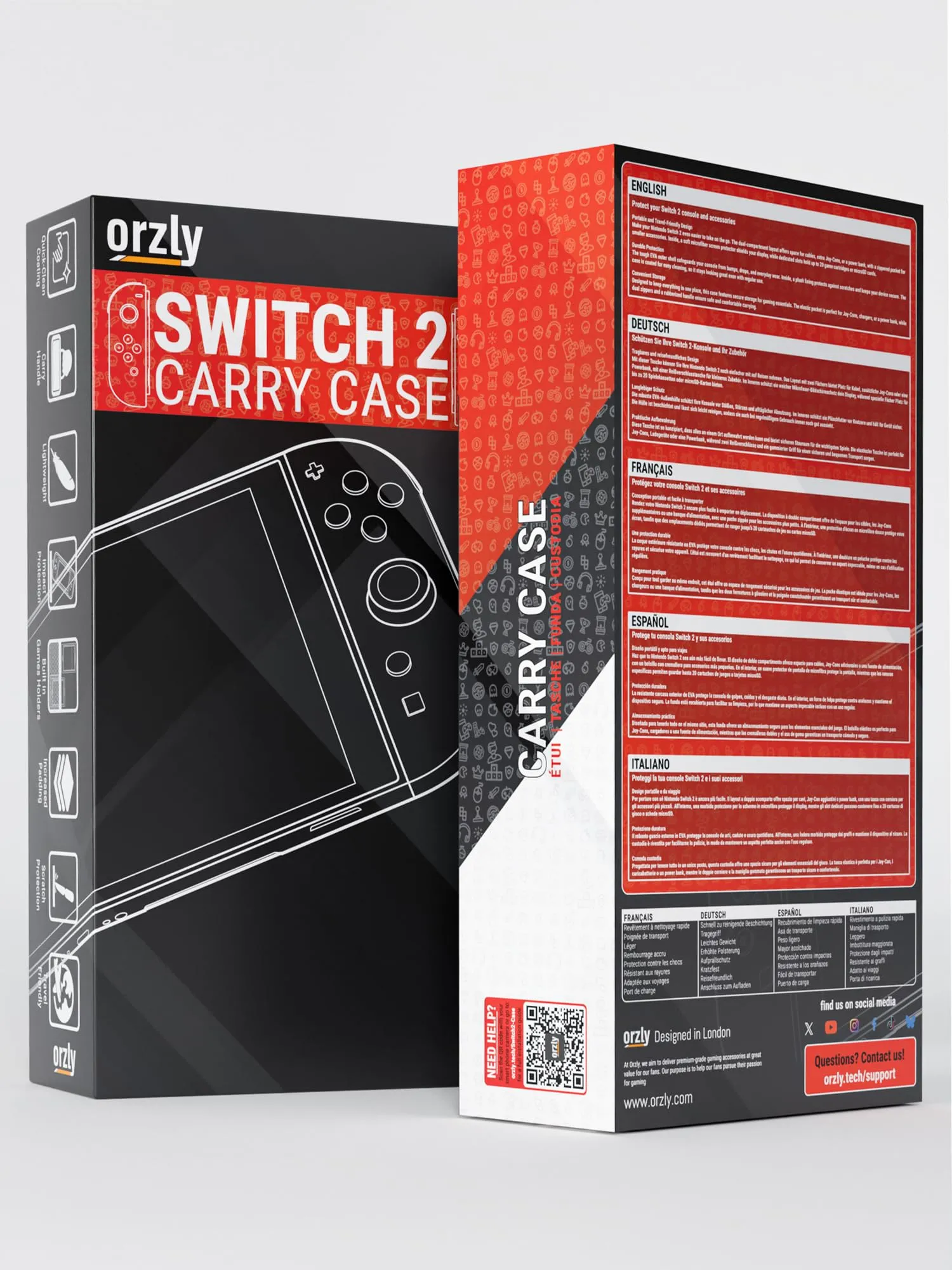 Orzly Custodia Protettiva da Viaggio per Nintendo Switch 2 con Pad per lo Schermo e Slot per Schede di Gioco e MicroSD - immagine 3