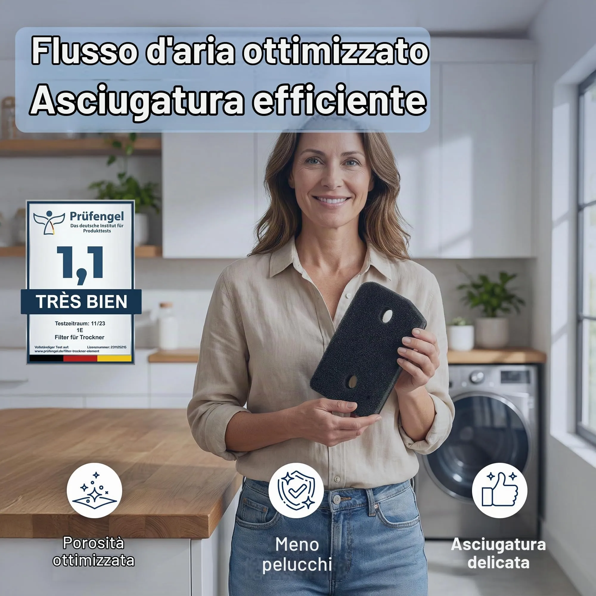 1E Filtro per asciugatrice Miele T1, sostituisce 9164761 - immagine 5