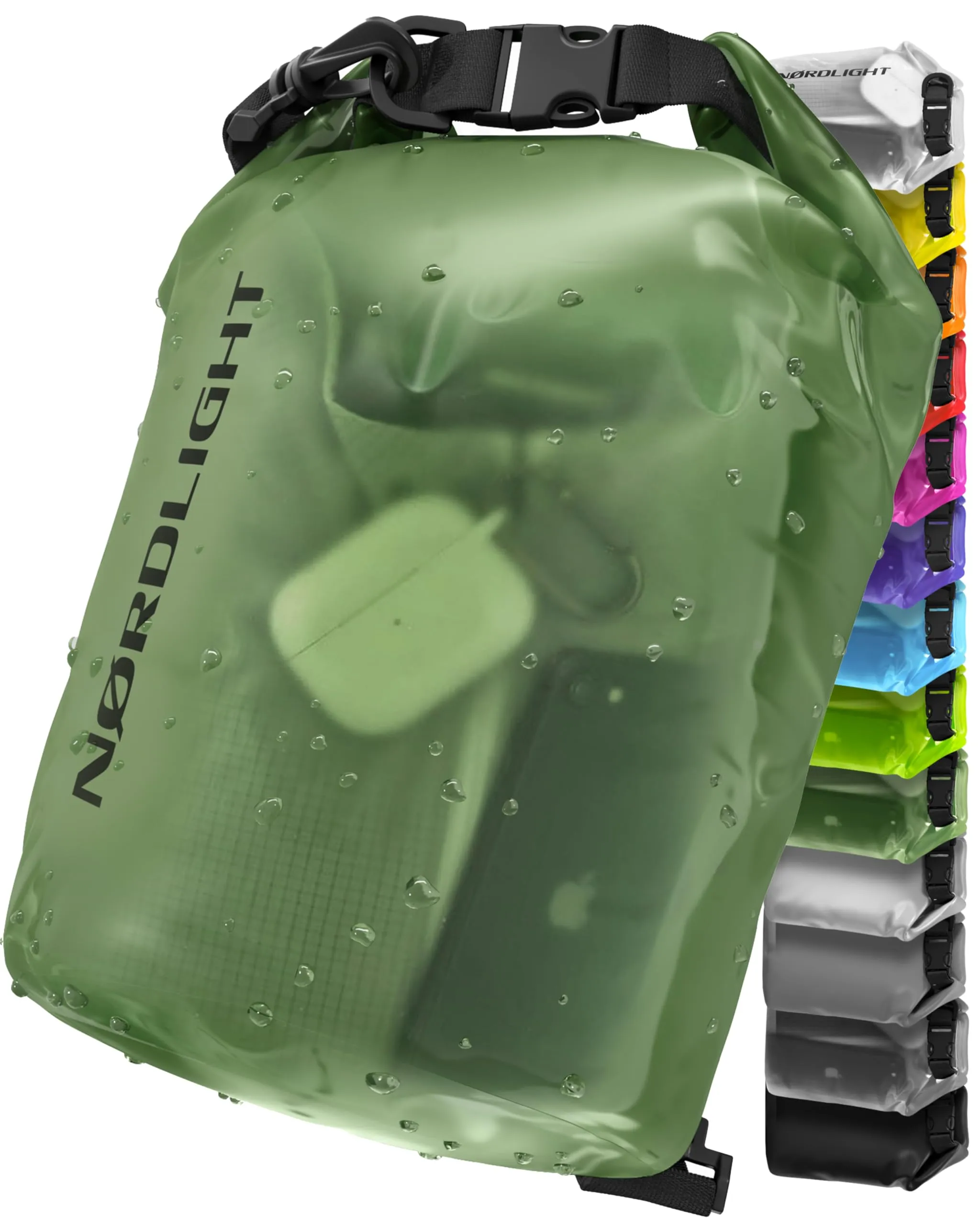 Nordlight Dry Bag Sacca Impermeabile 20L Verde Scuro - immagine 1