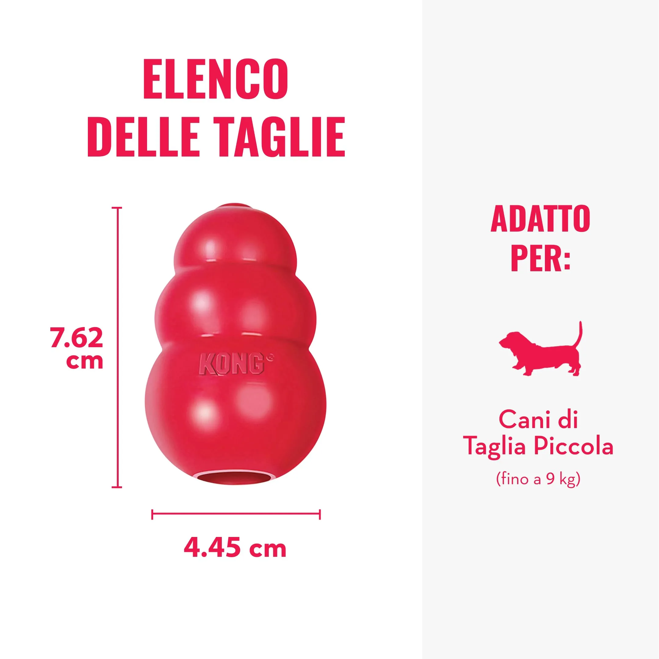 KONG Classic Giocattolo da Masticare Riempibile per Cani, Taglia Piccola - immagine 4
