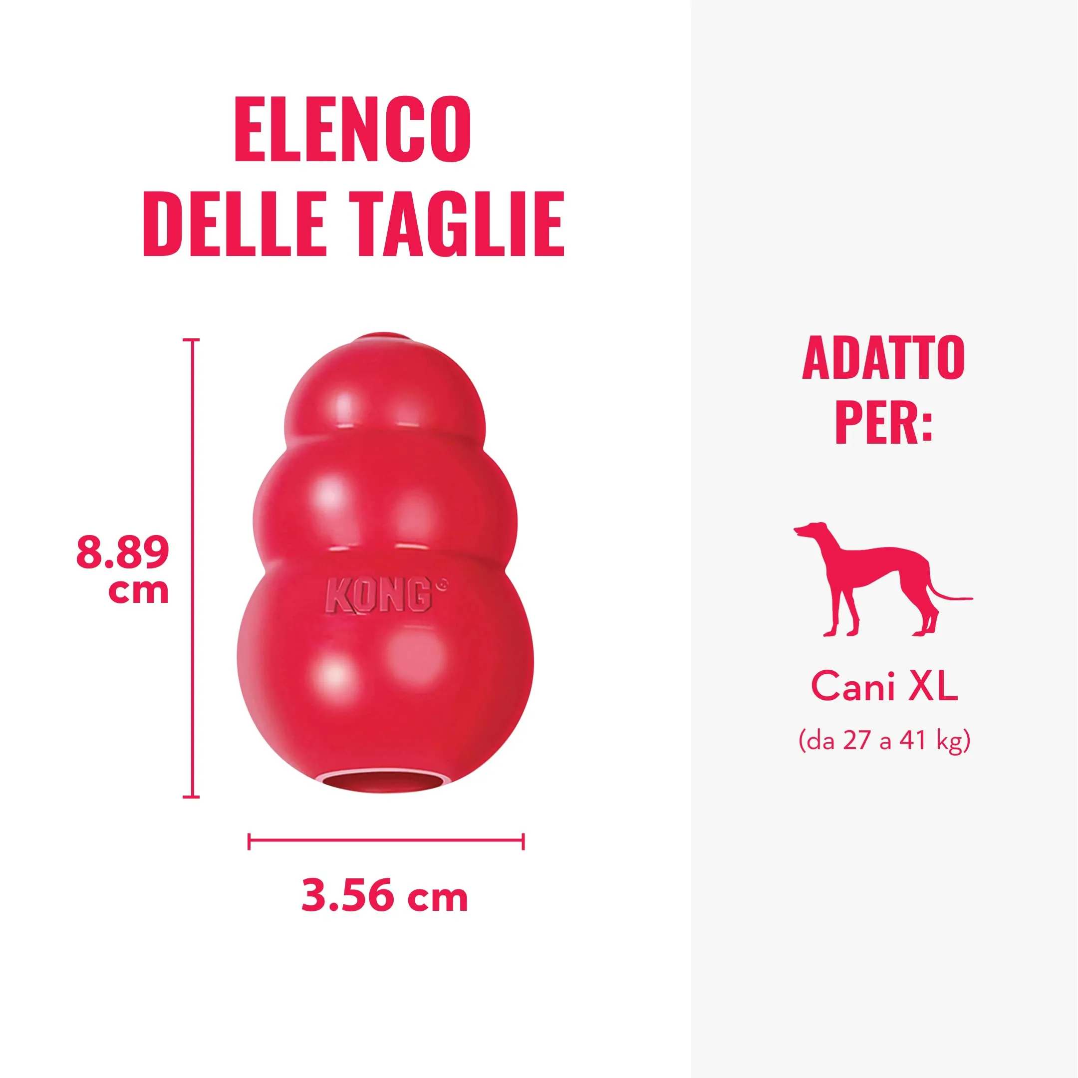 KONG Classic Giocattolo da Masticare Riempibile per Cani, Taglia Media - immagine 4