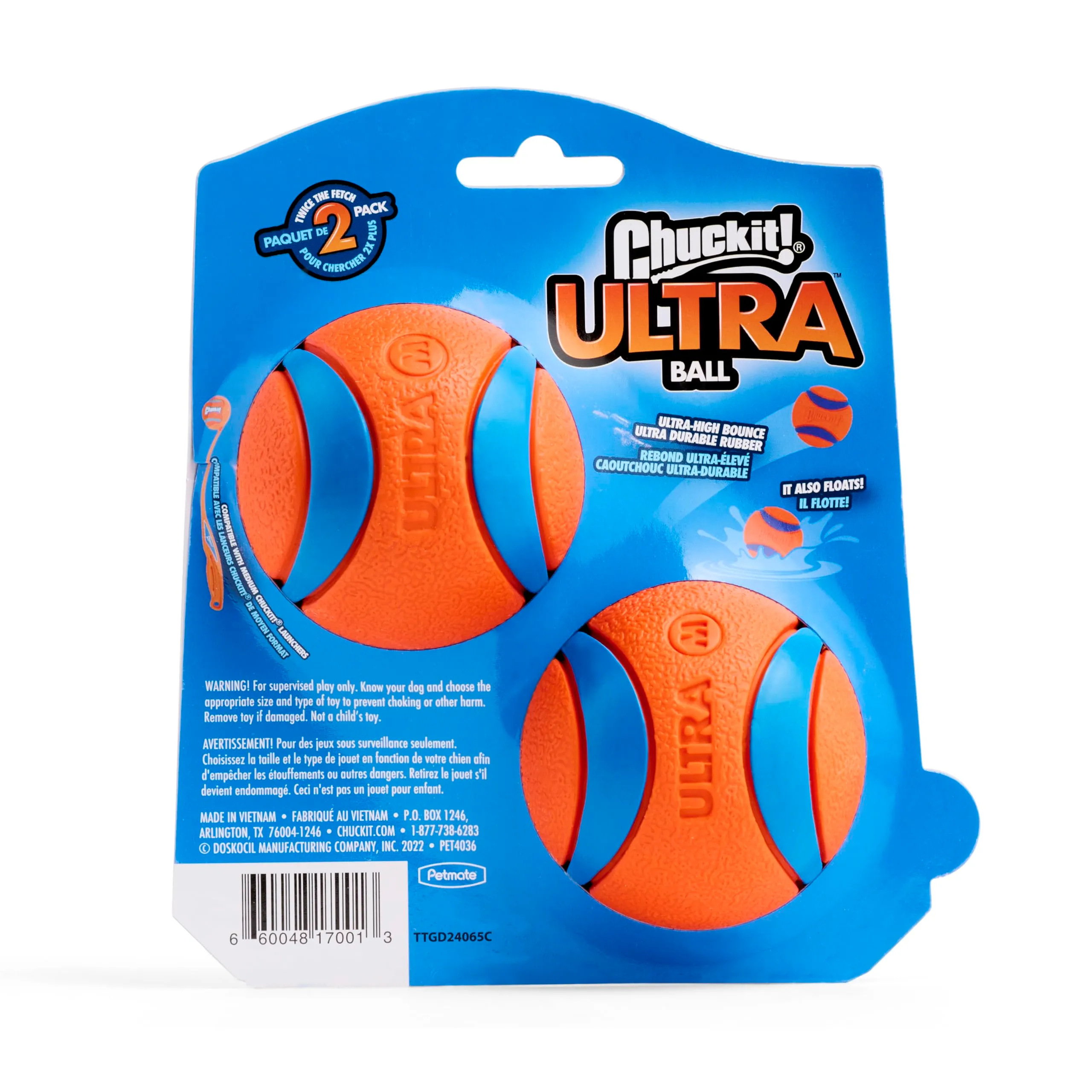 Chuckit Ultra Ball Cane, Multicolore, M (Confezione da 2) - immagine 7
