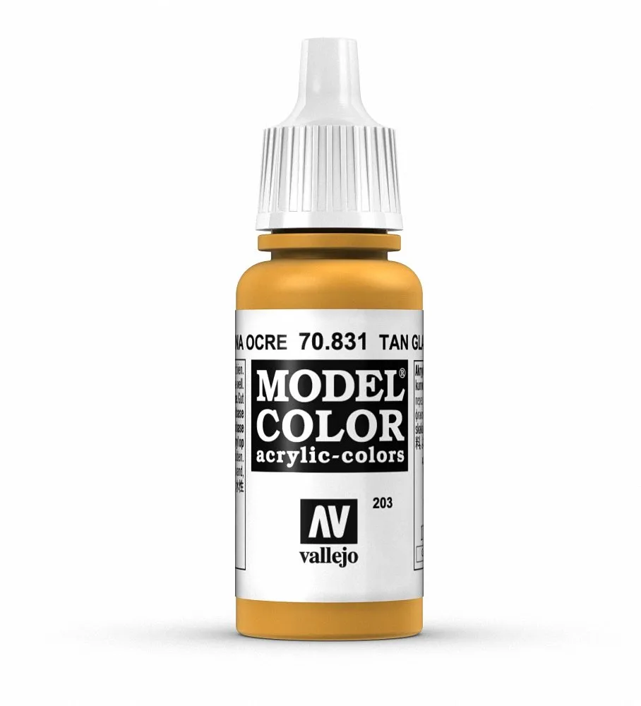 Vallejo 70.831 Model Color Acrylic Opaque, Gold (Tan Glaze), 17 ml - immagine 1