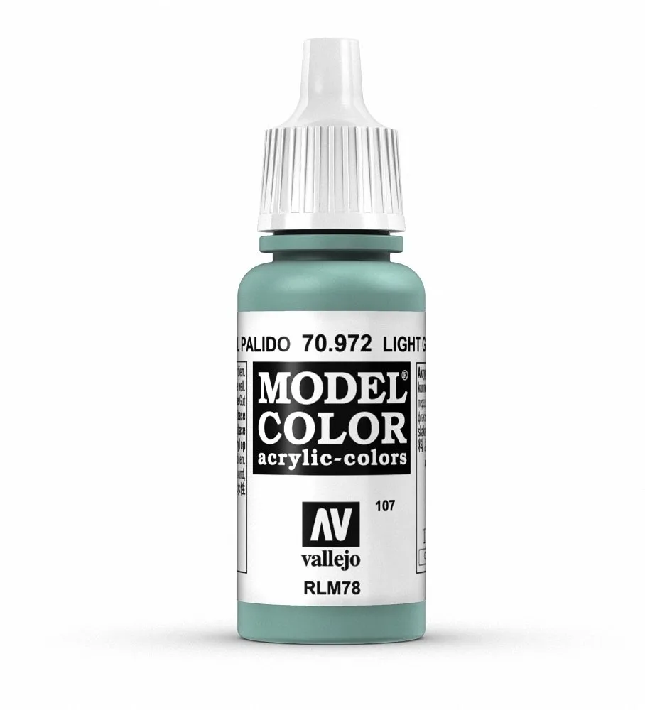 Vallejo 70.972 Model Color Acrylic Paint, Light Green Blue, 17 ml - immagine 1