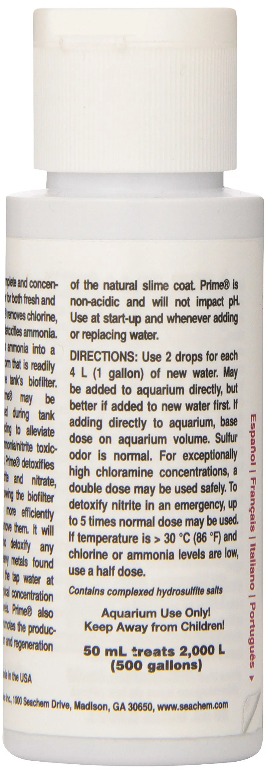 Seachem Prime Biocondizionatore per Acqua Dolce e Marina, 50 ml - immagine 4